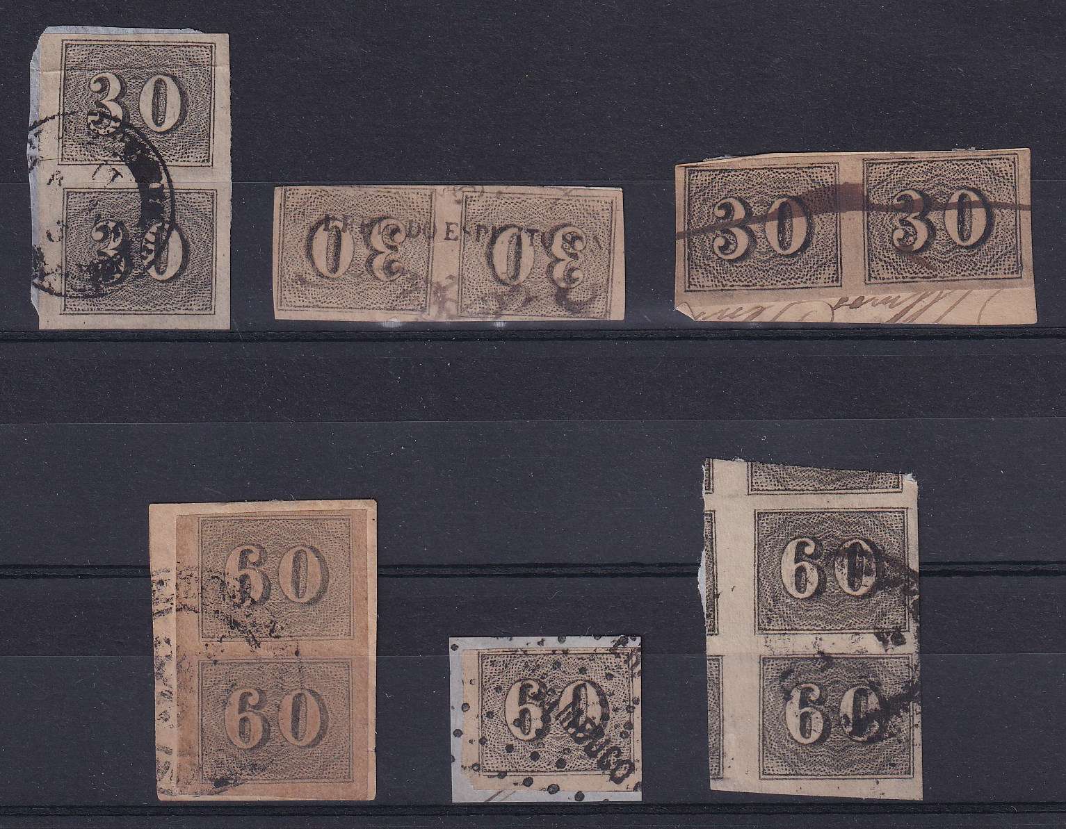 Brazil 1850 — Scott 23 & 24