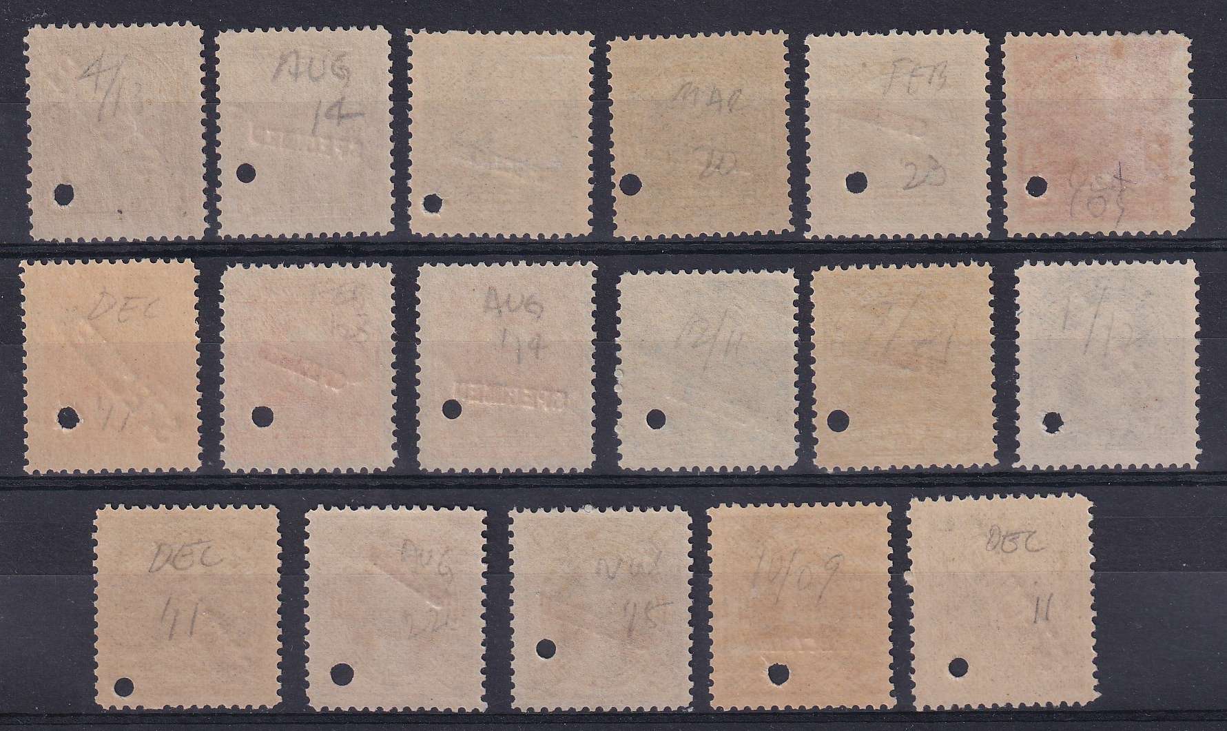 Costa Rica 1910 — Scott 69-76