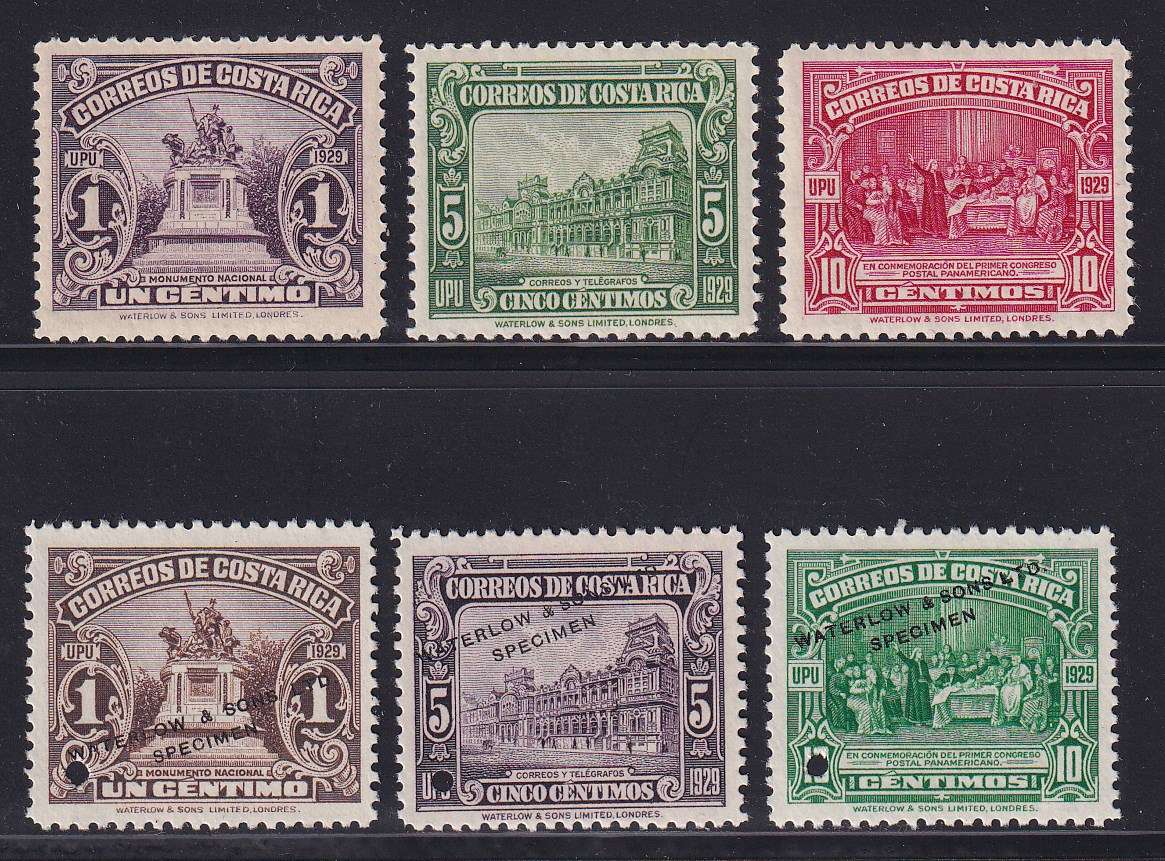 Costa Rica 1930 — Upu & Juan Rafael Mora issues