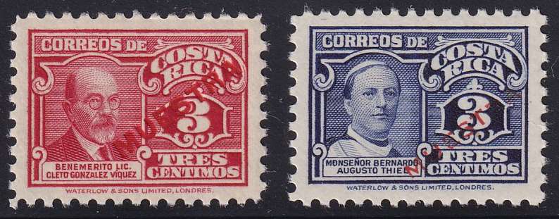Costa Rica 1941 — Scott 210B & 256