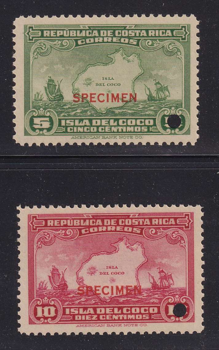 Costa Rica 1936 — Map OF Cocos Islands & Ship OF Columbus