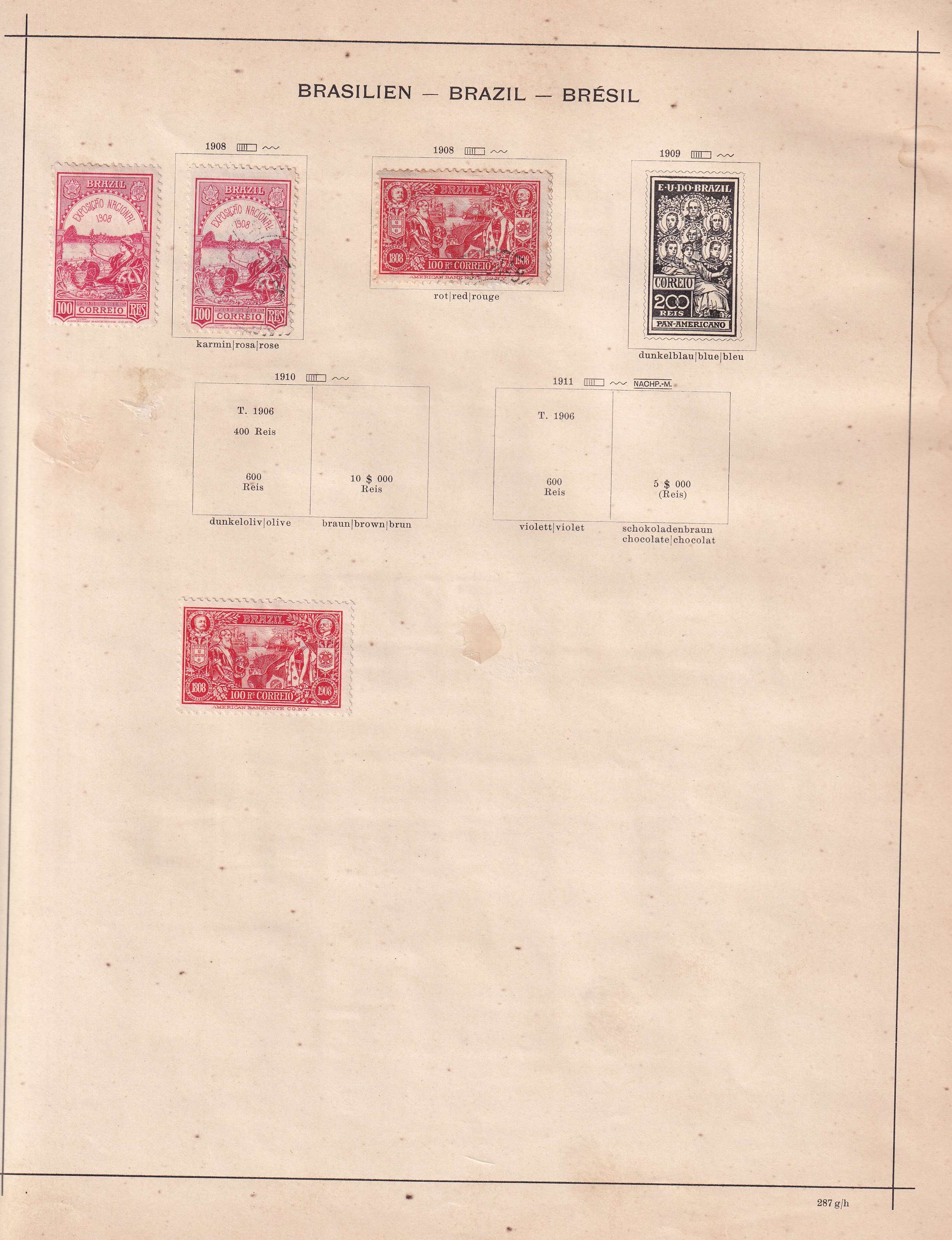 Brazil 1850 — Collection on 9 album pages including better full sets & key values plus high catalogue…