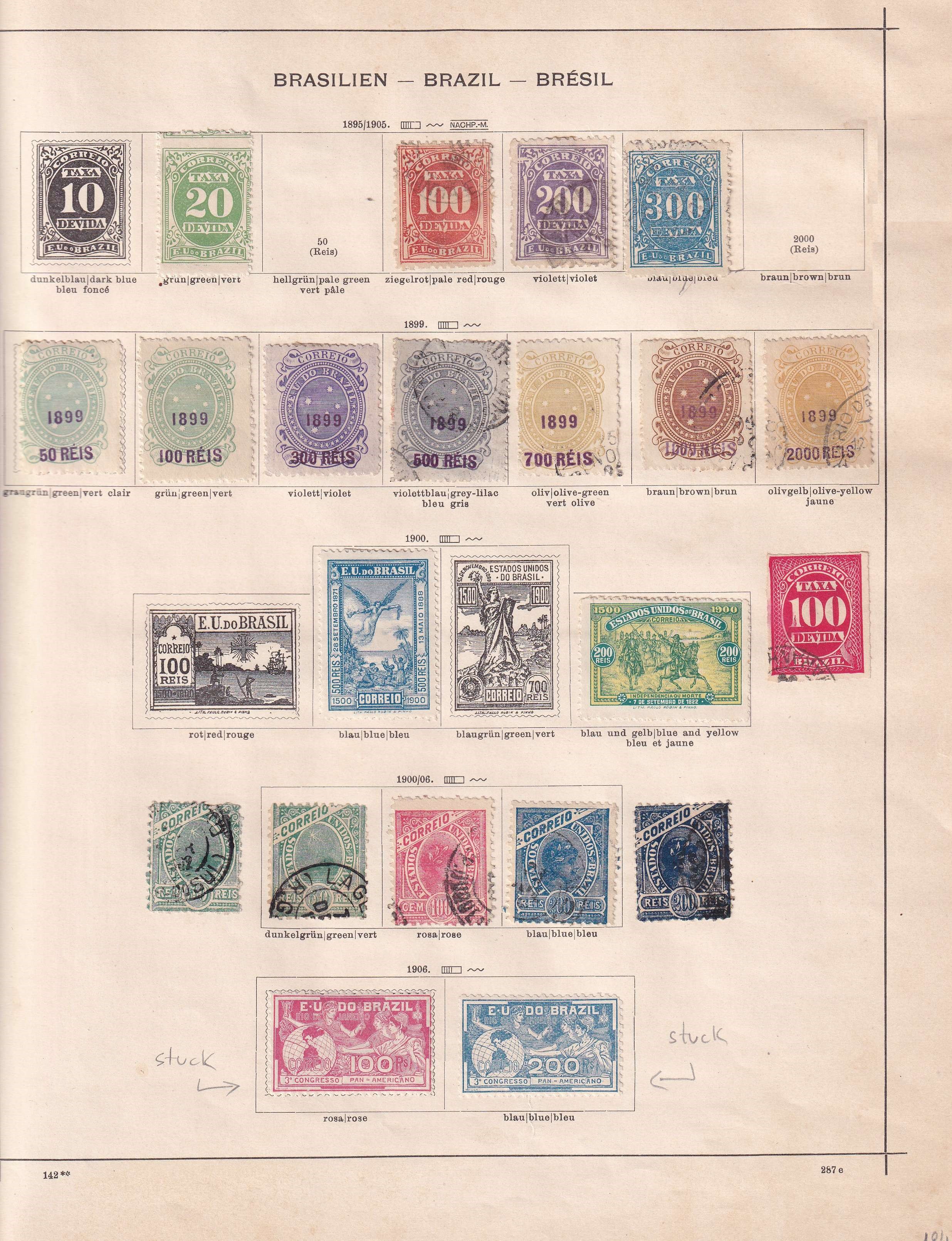 Brazil 1850 — Collection on 9 album pages including better full sets & key values plus high catalogue…