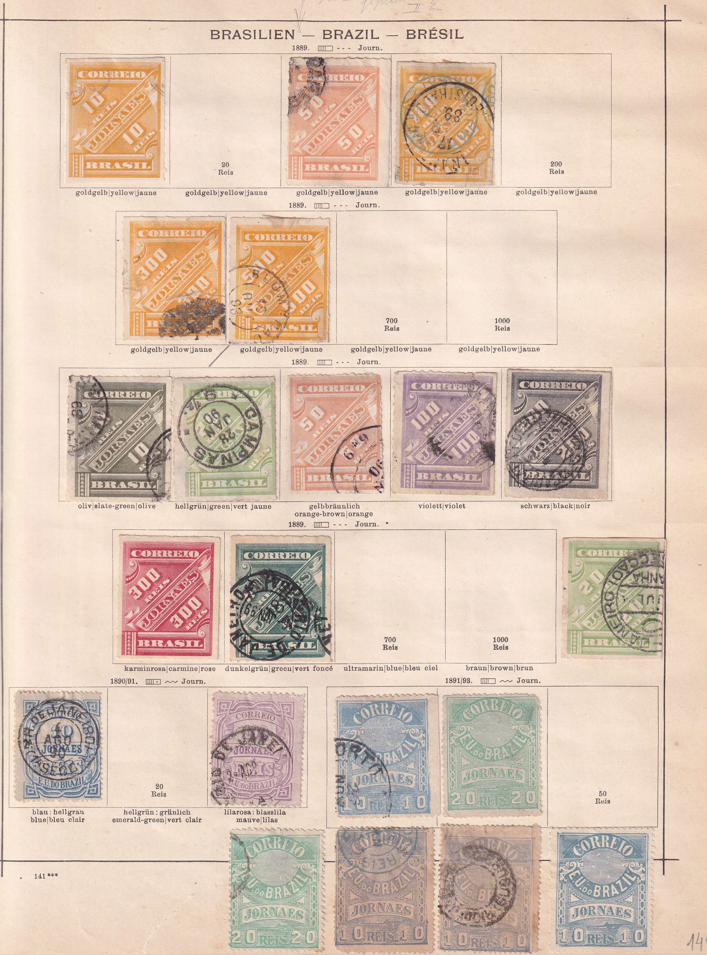 Brazil 1850 — Collection on 9 album pages including better full sets & key values plus high catalogue…