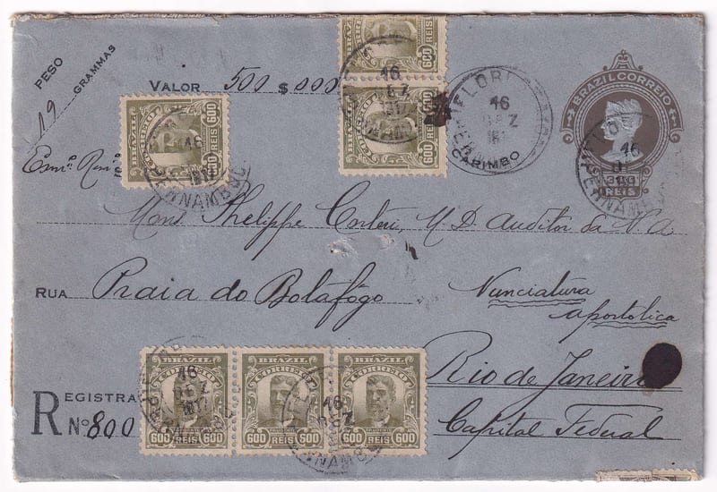 Brazil 1917 — R-envelopes