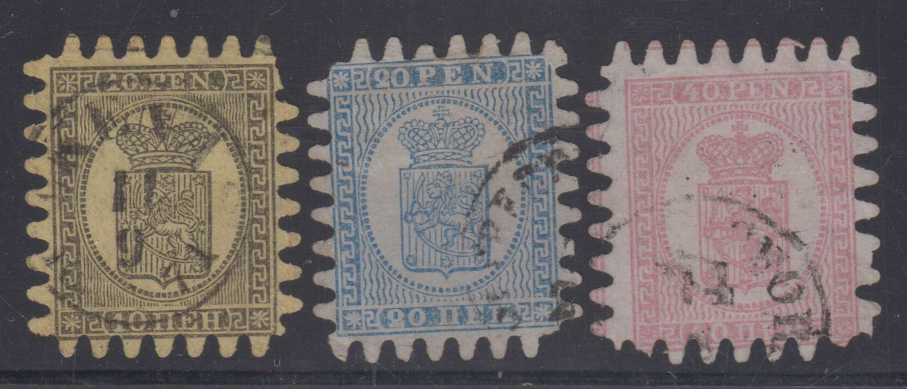 Finland 1866 — Scott 8-10