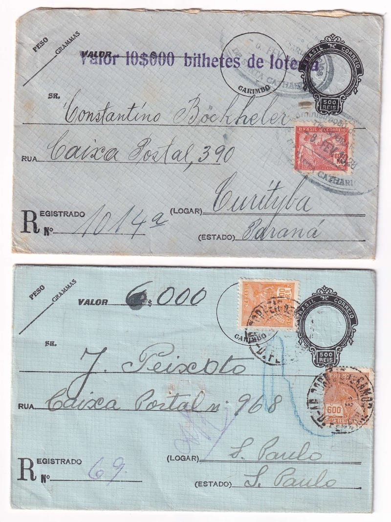 Brazil 1928 — R-envelopes