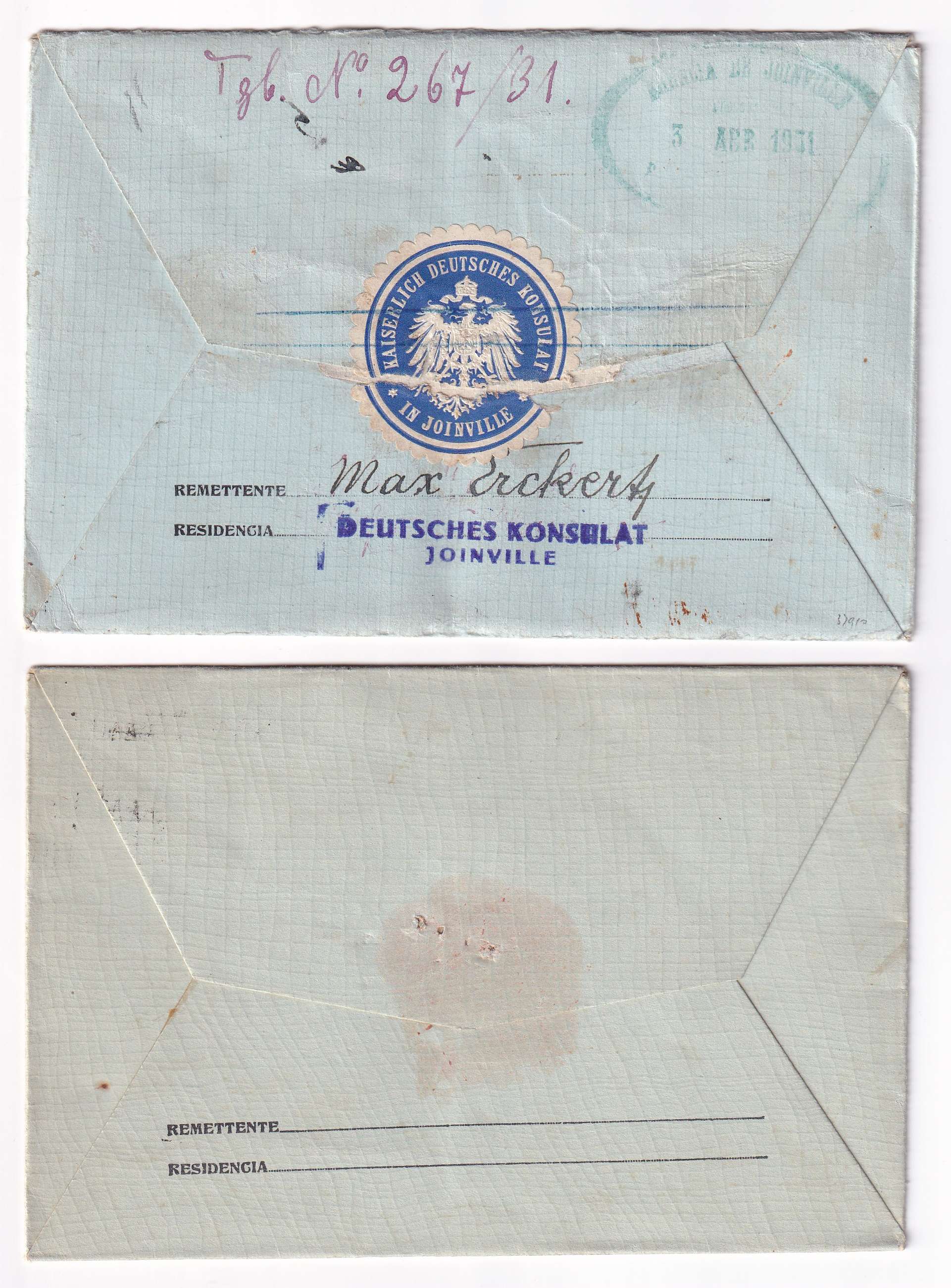 Brazil 1931 — R-envelopes