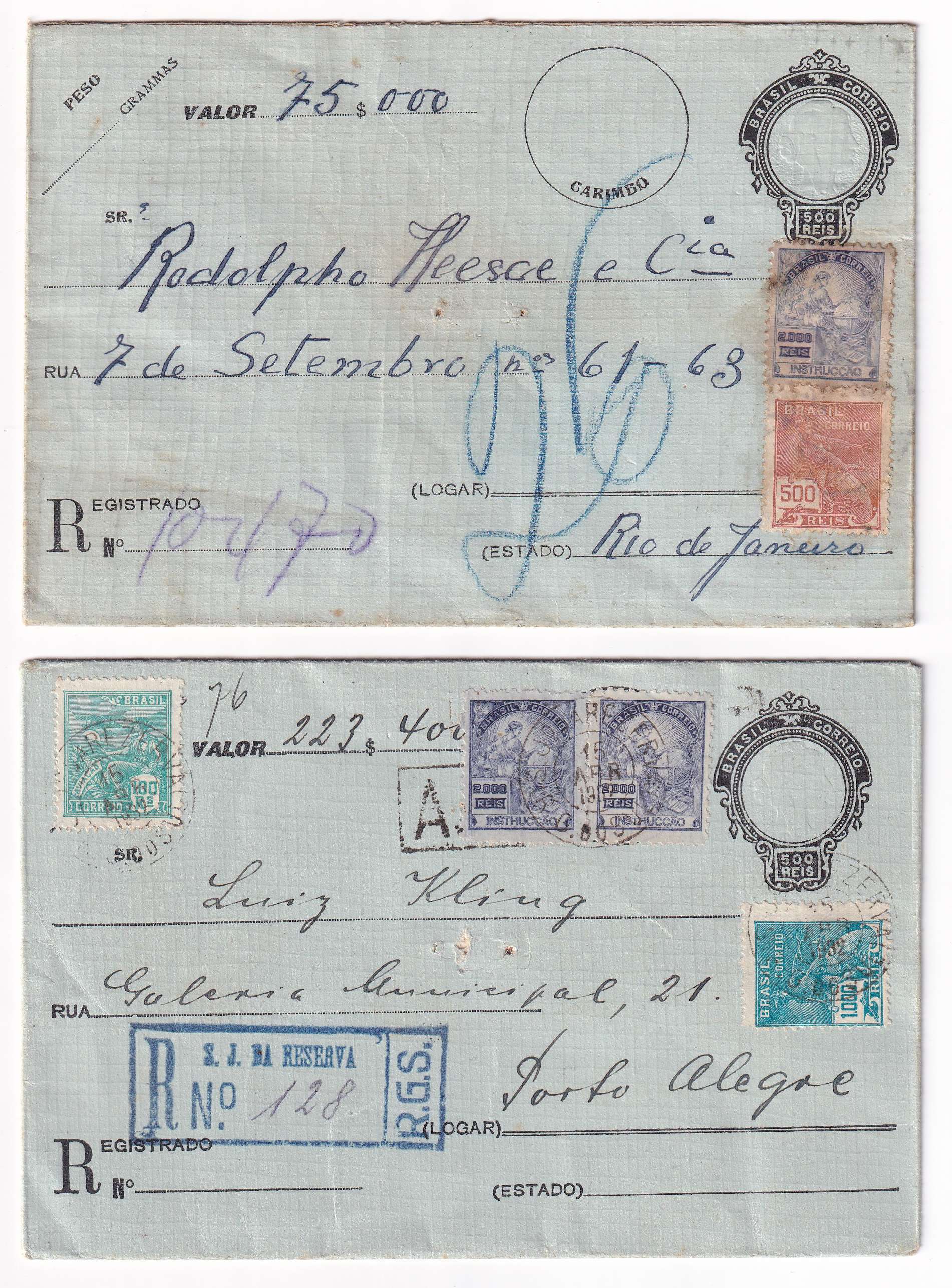 Brazil 1931 — R-envelopes