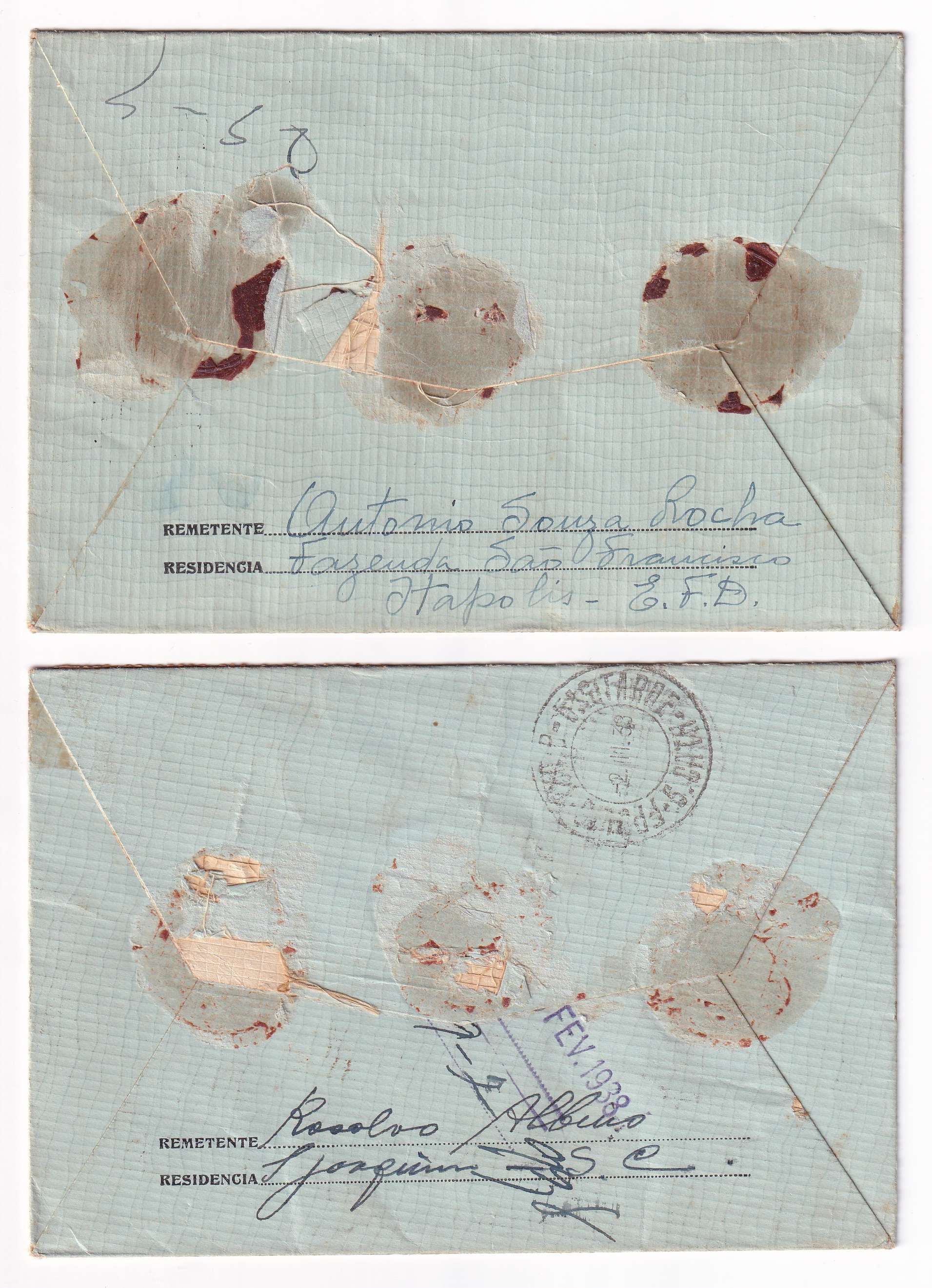 Brazil 1931 — R-envelopes
