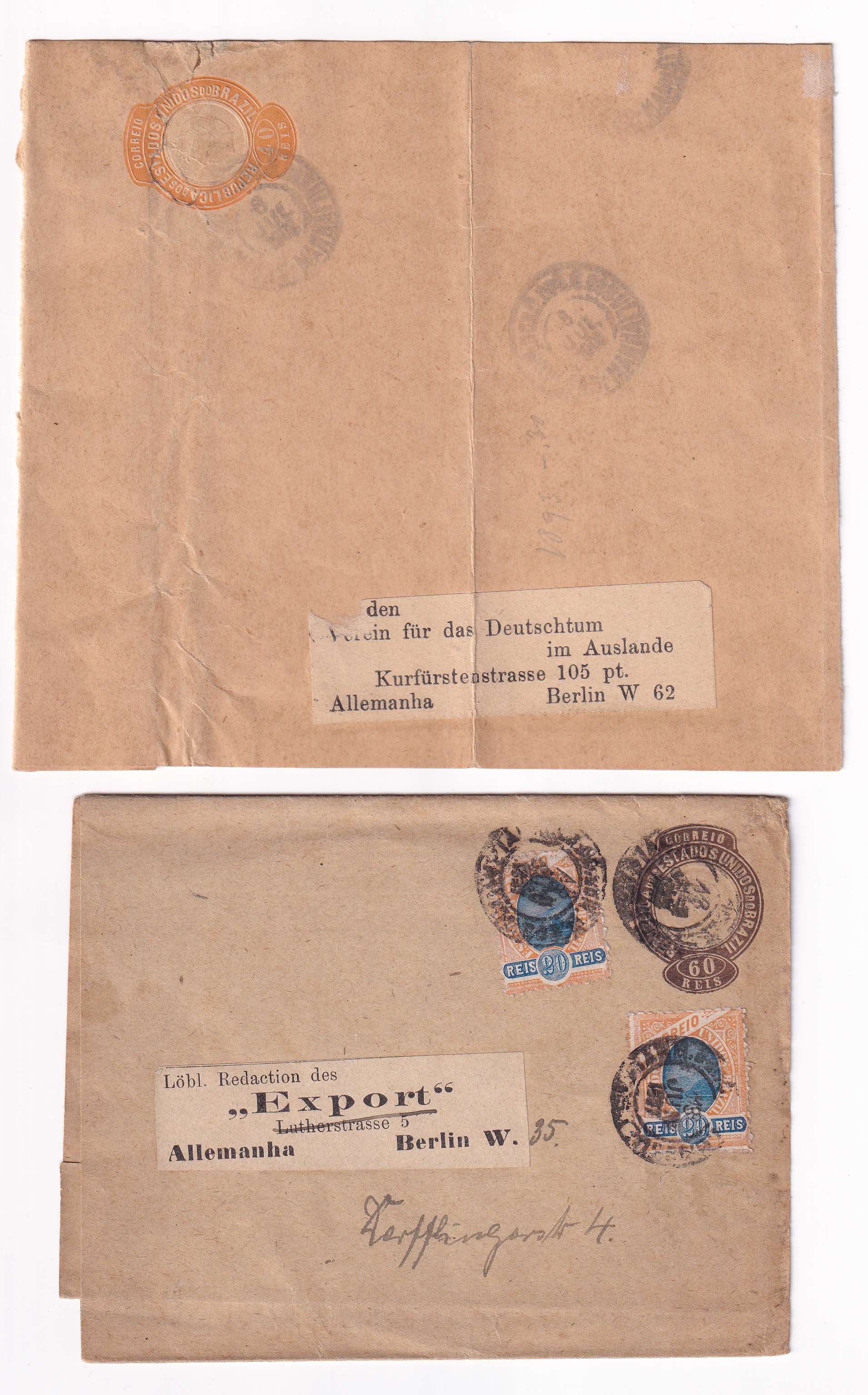 Brazil 1893 — Wrappers