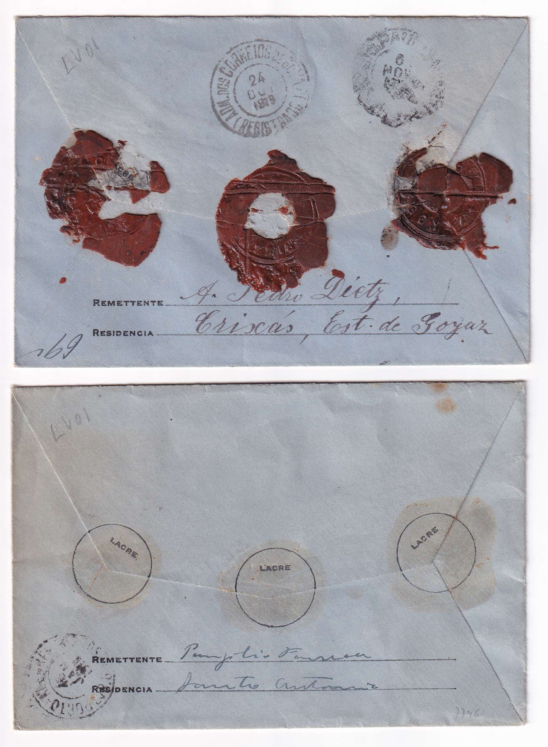 Brazil 1916 — R-envelopes
