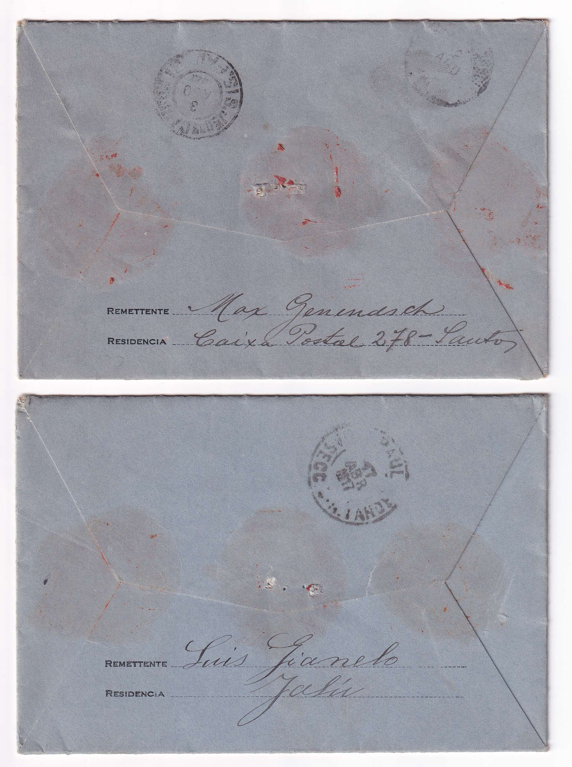 Brazil 1916 — R-envelopes