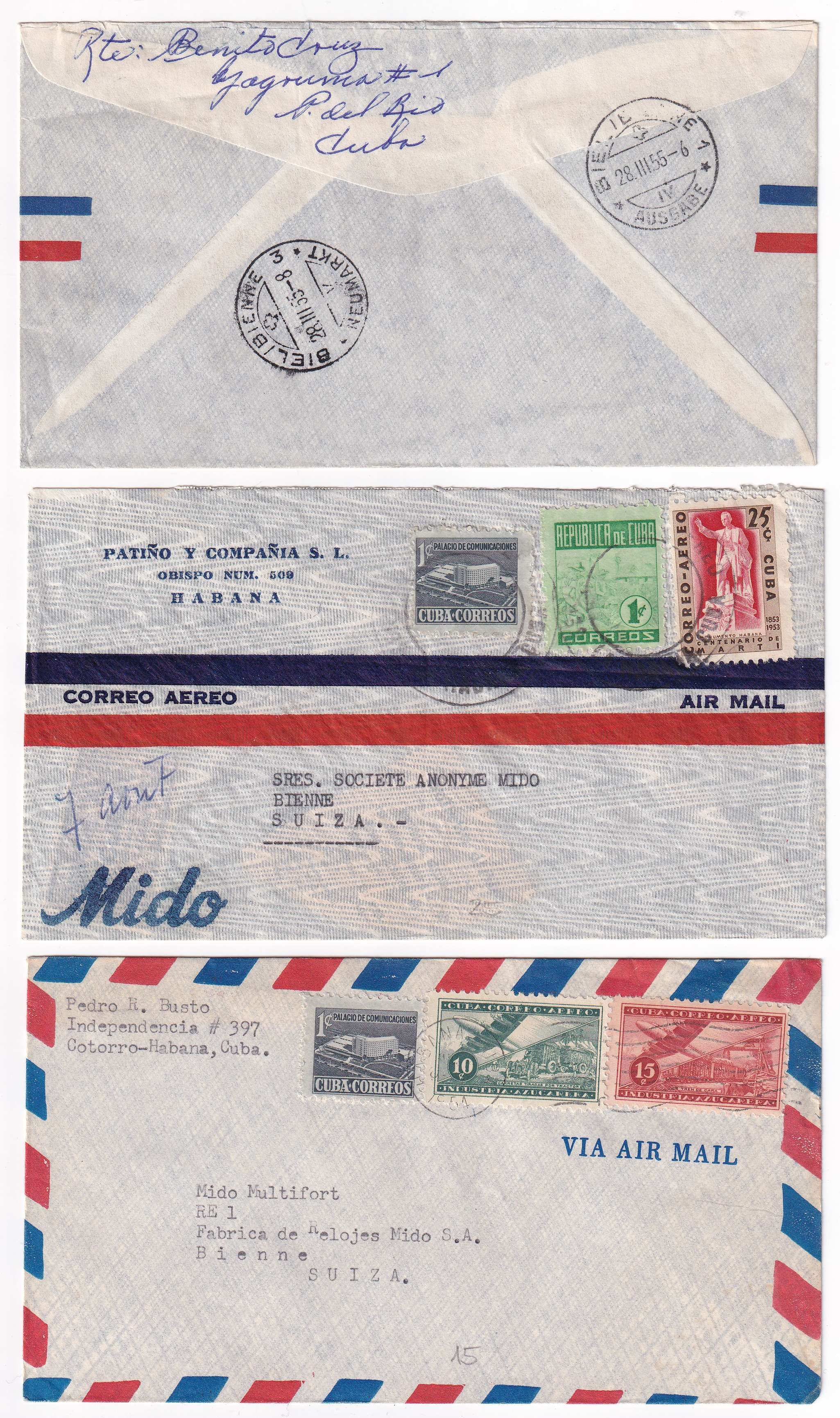 Cuba 1947 — Better collection of 24 covers to Switzerland including different rates + postal tax…
