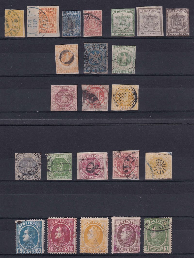 Venezuela 1859 — Scott 1 thru 73 not complete