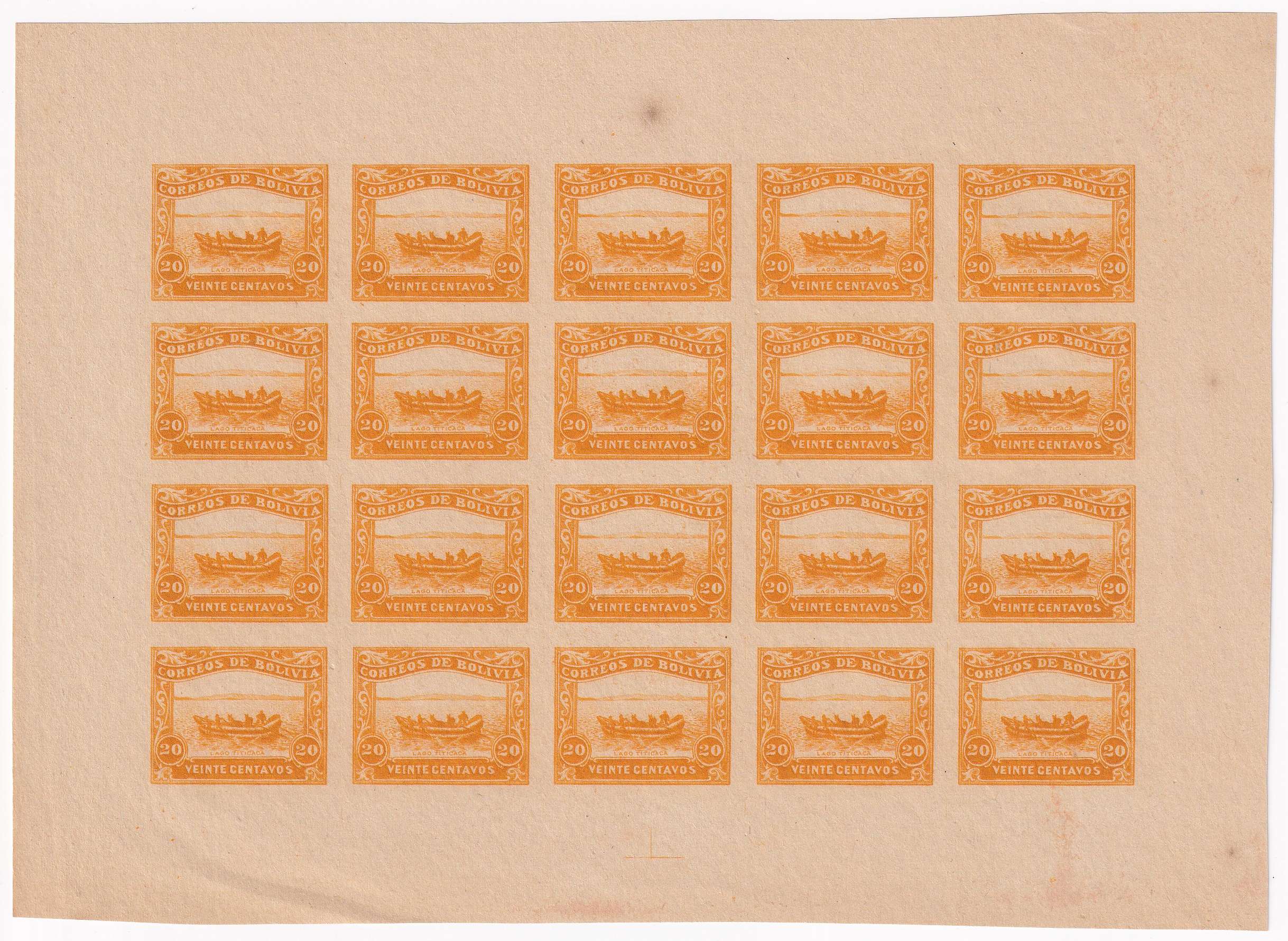 Bolivia 1914 — Unissued