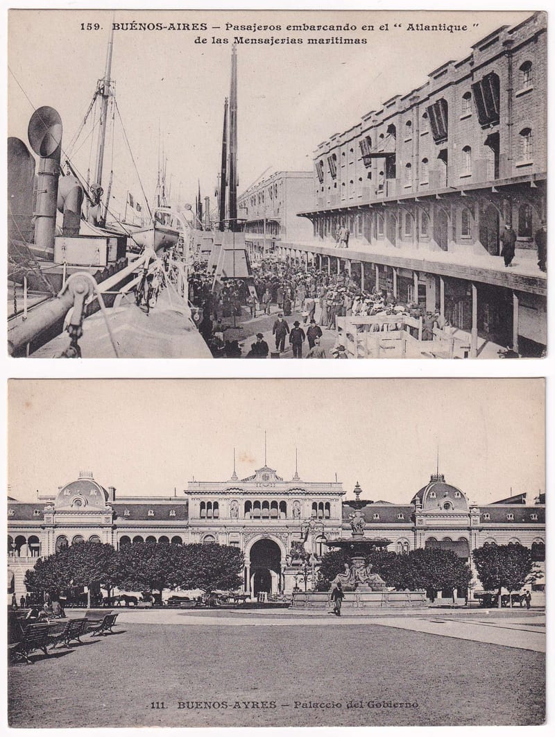 Argentina 1908 — Massageries Maritimes for use of passengers on board of their packets