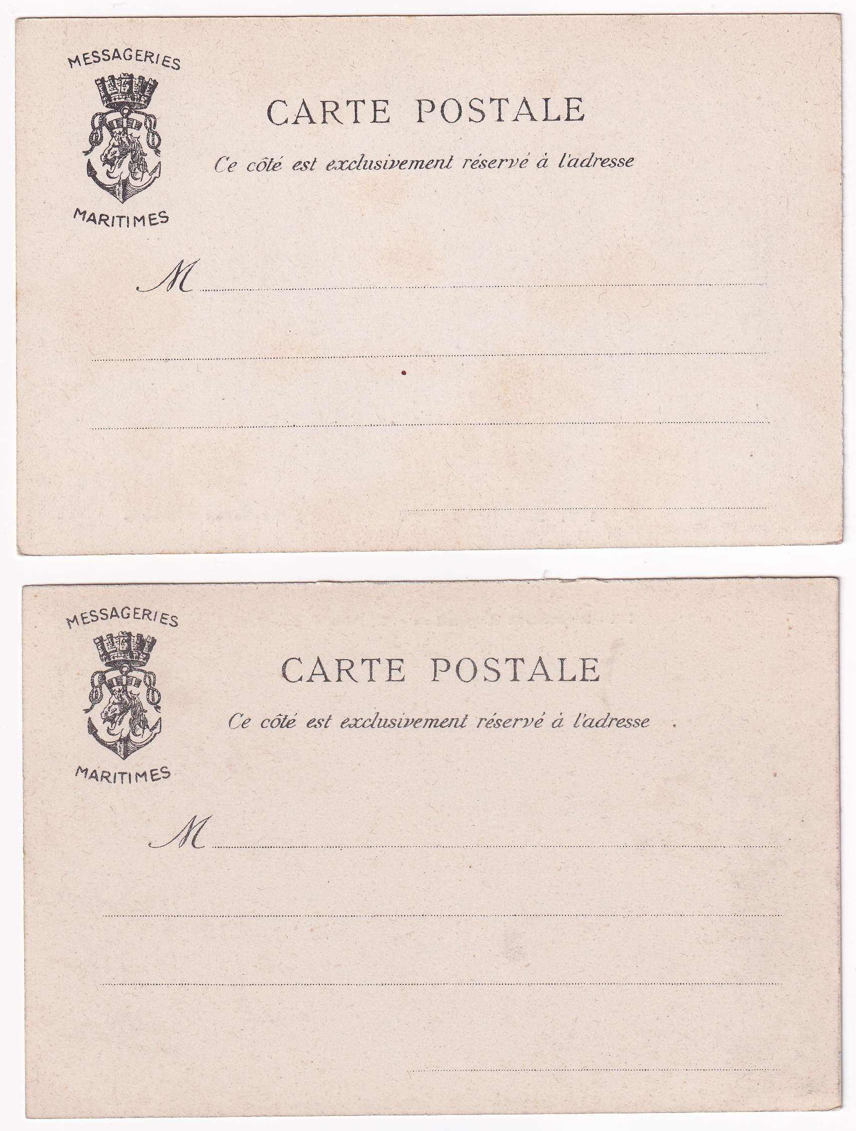 Argentina 1908 — Massageries Maritimes for use of passengers on board of their packets