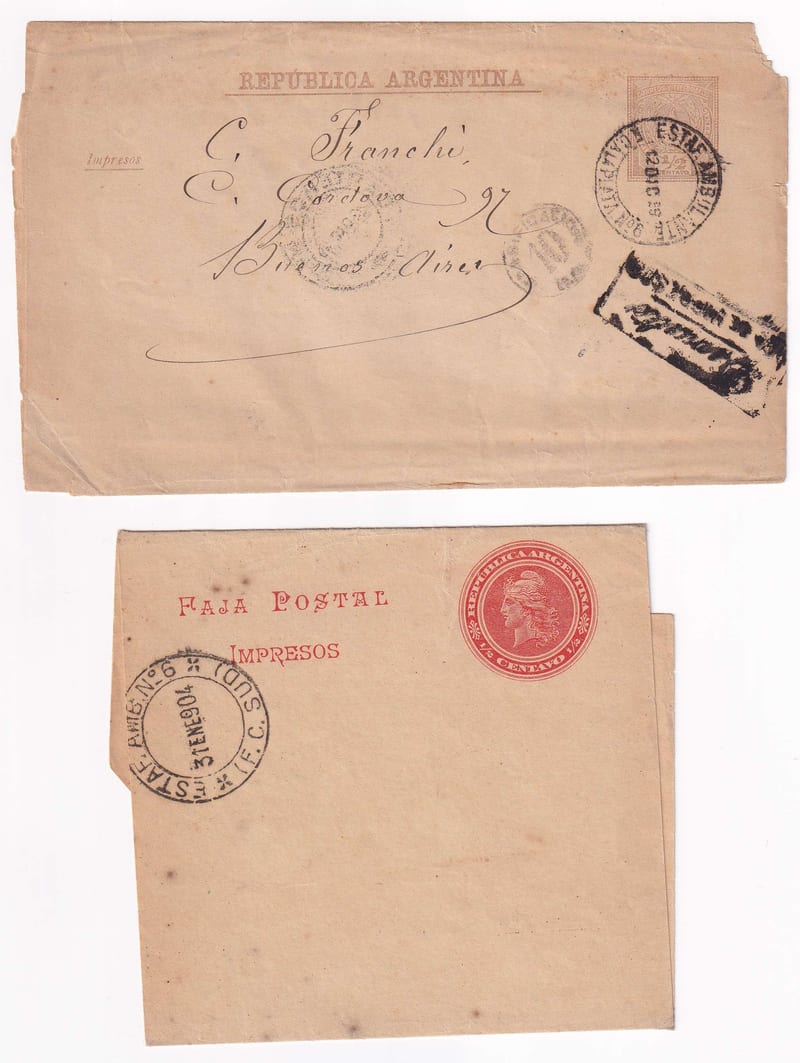 Argentina 1899 — Railroad Transit Post Office