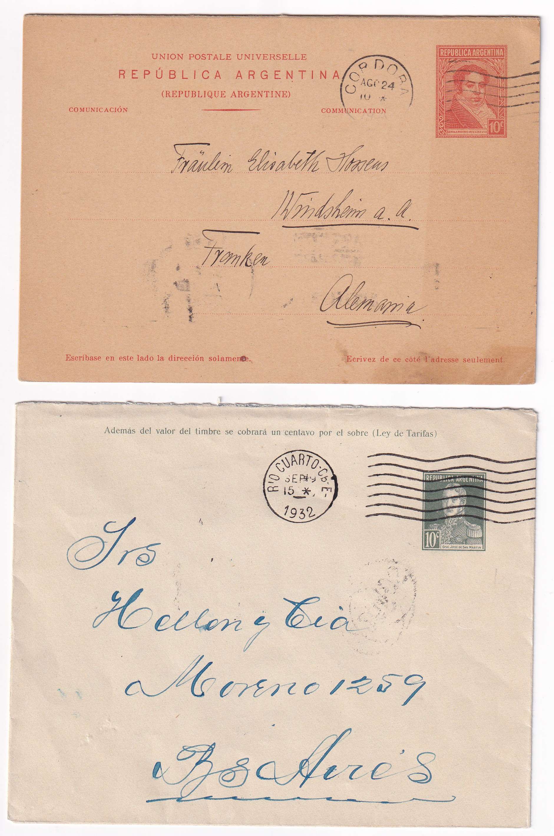 Argentina 1932 — Railroad Cancels