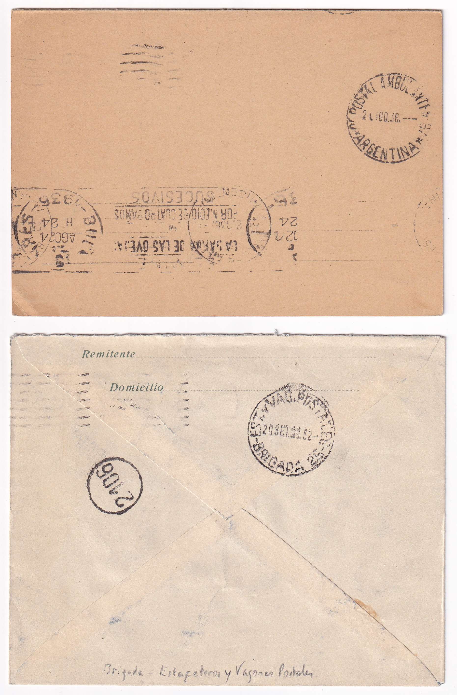 Argentina 1932 — Railroad Cancels
