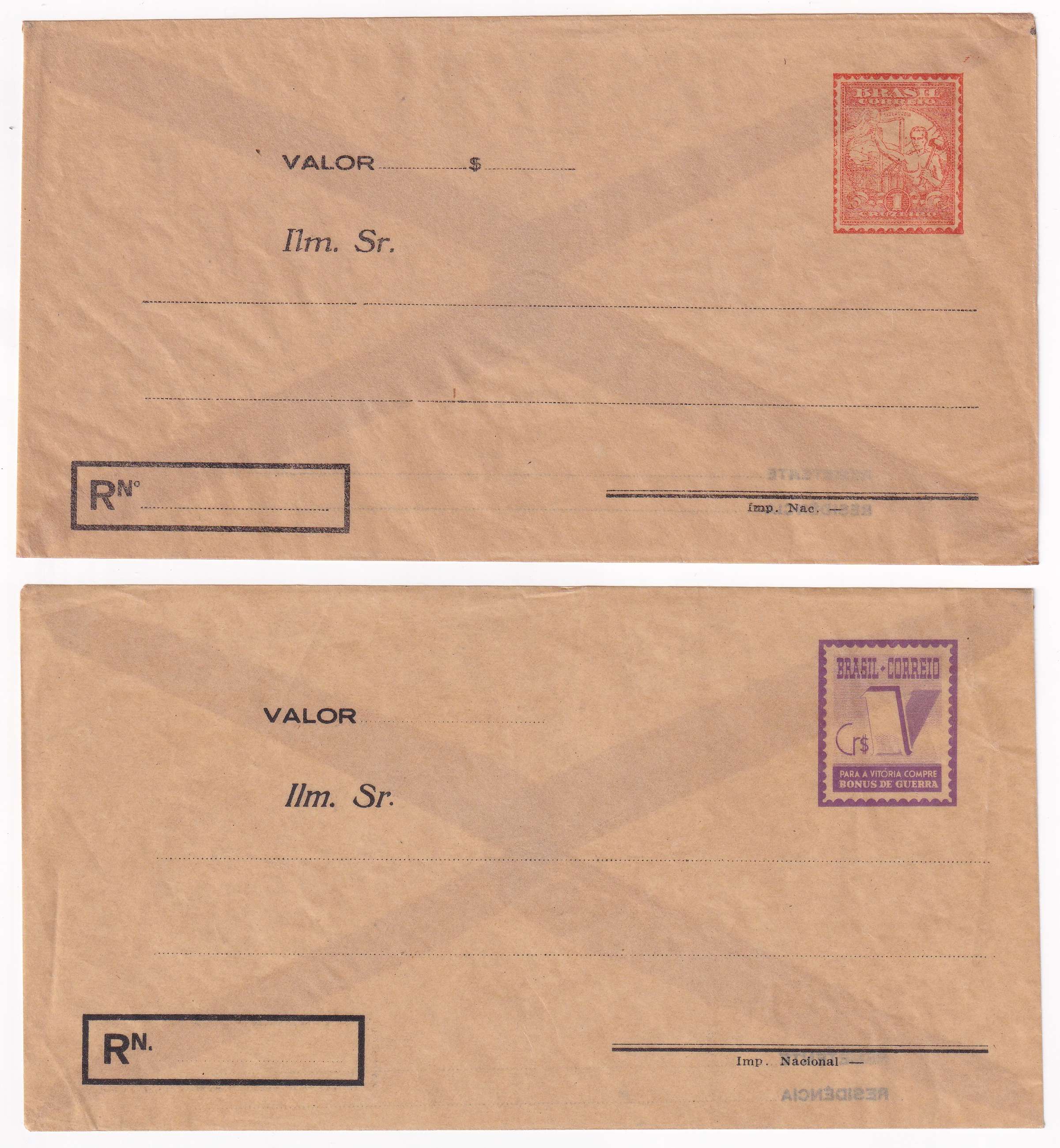 Brazil 1942 — Transparent Envelopes