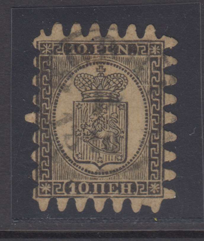 Finland 1866 — Scott 13, roulette III