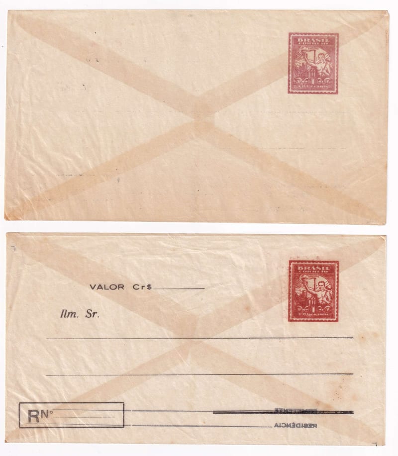 Brazil 1946 — Transparent Envelopes