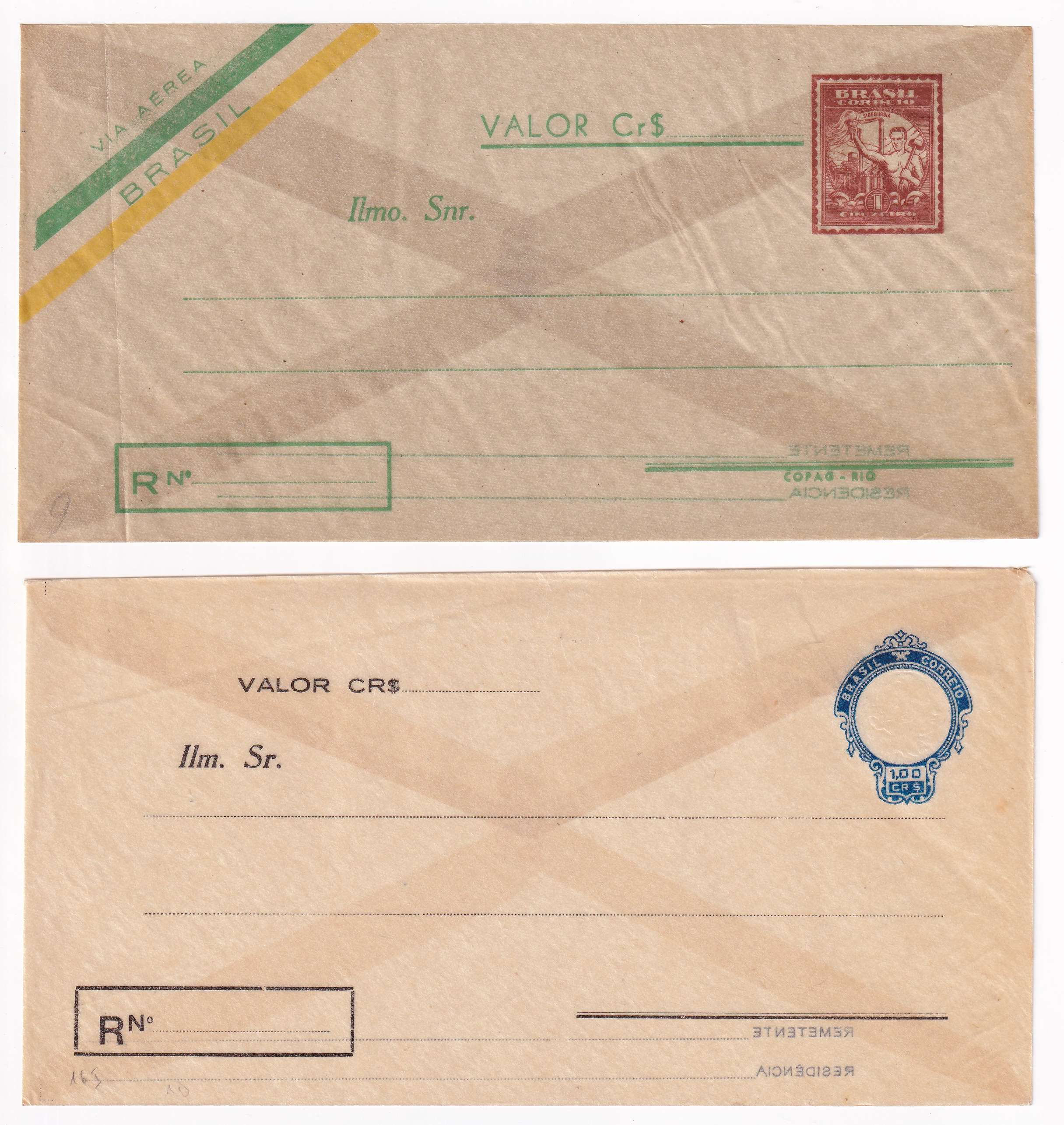 Brazil 1947 — Transparent Envelopes