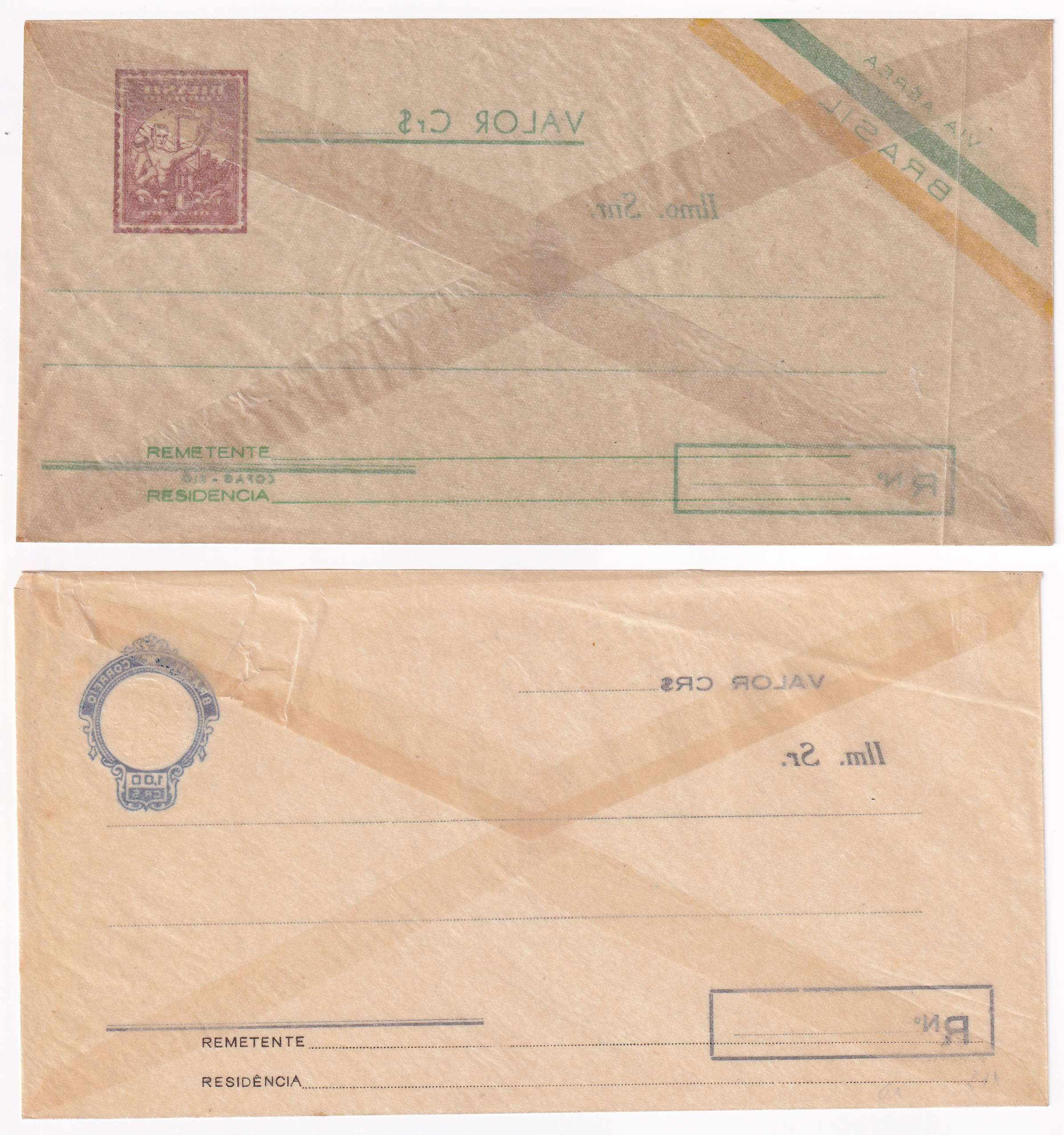 Brazil 1947 — Transparent Envelopes