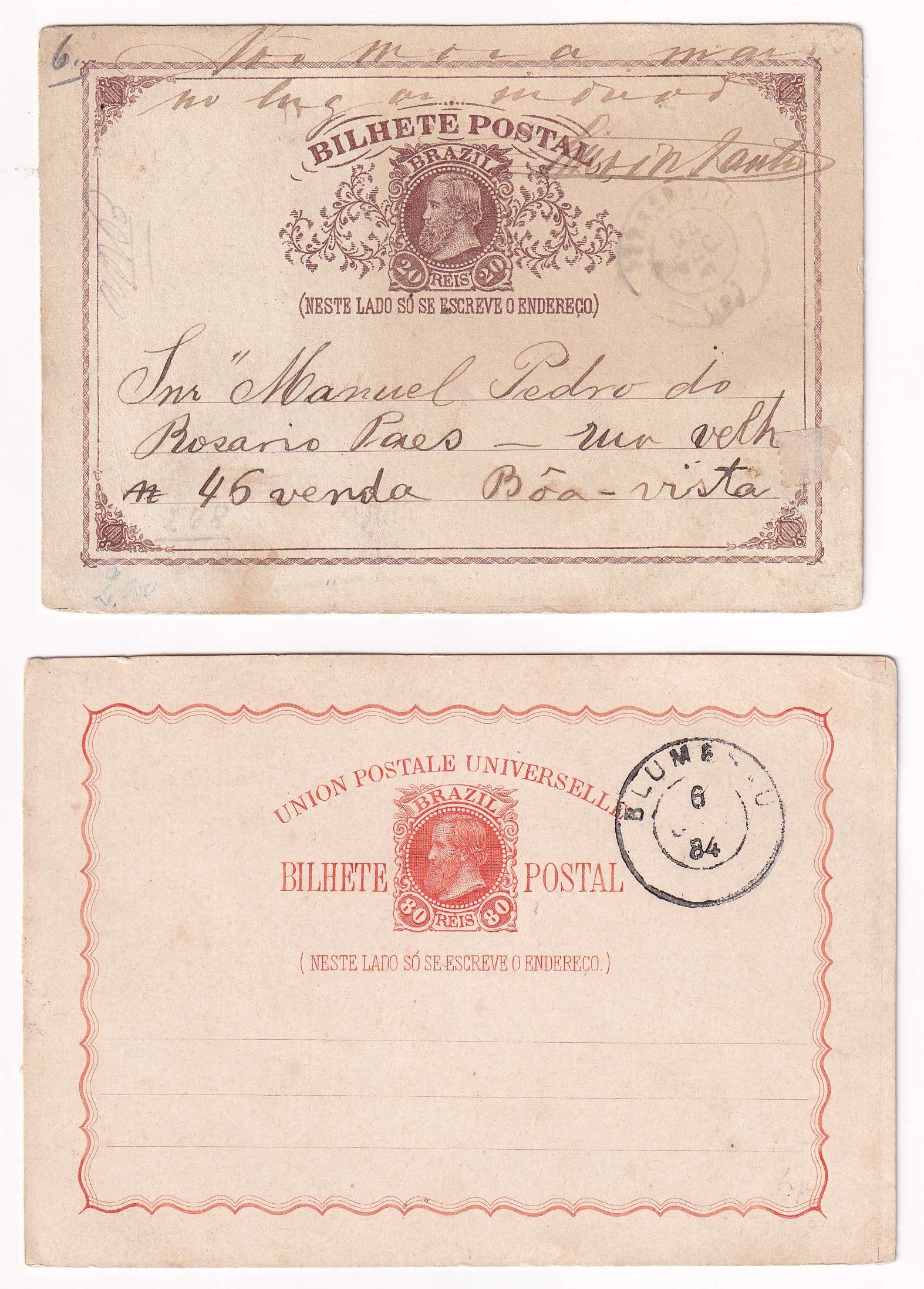Brazil 1884 — Bp9-bp12