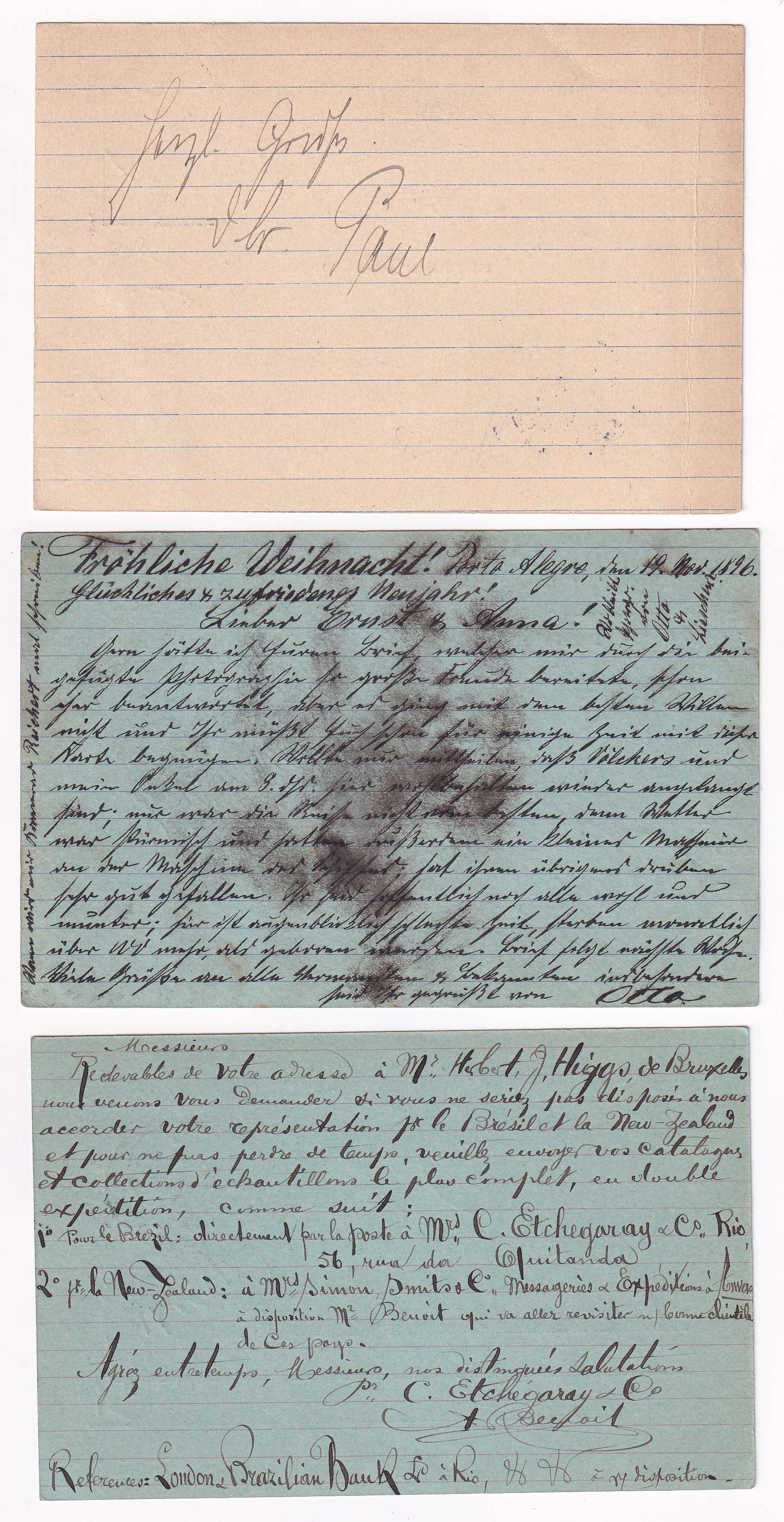 Brazil 1895 — Collection of 21 entires to Germany
