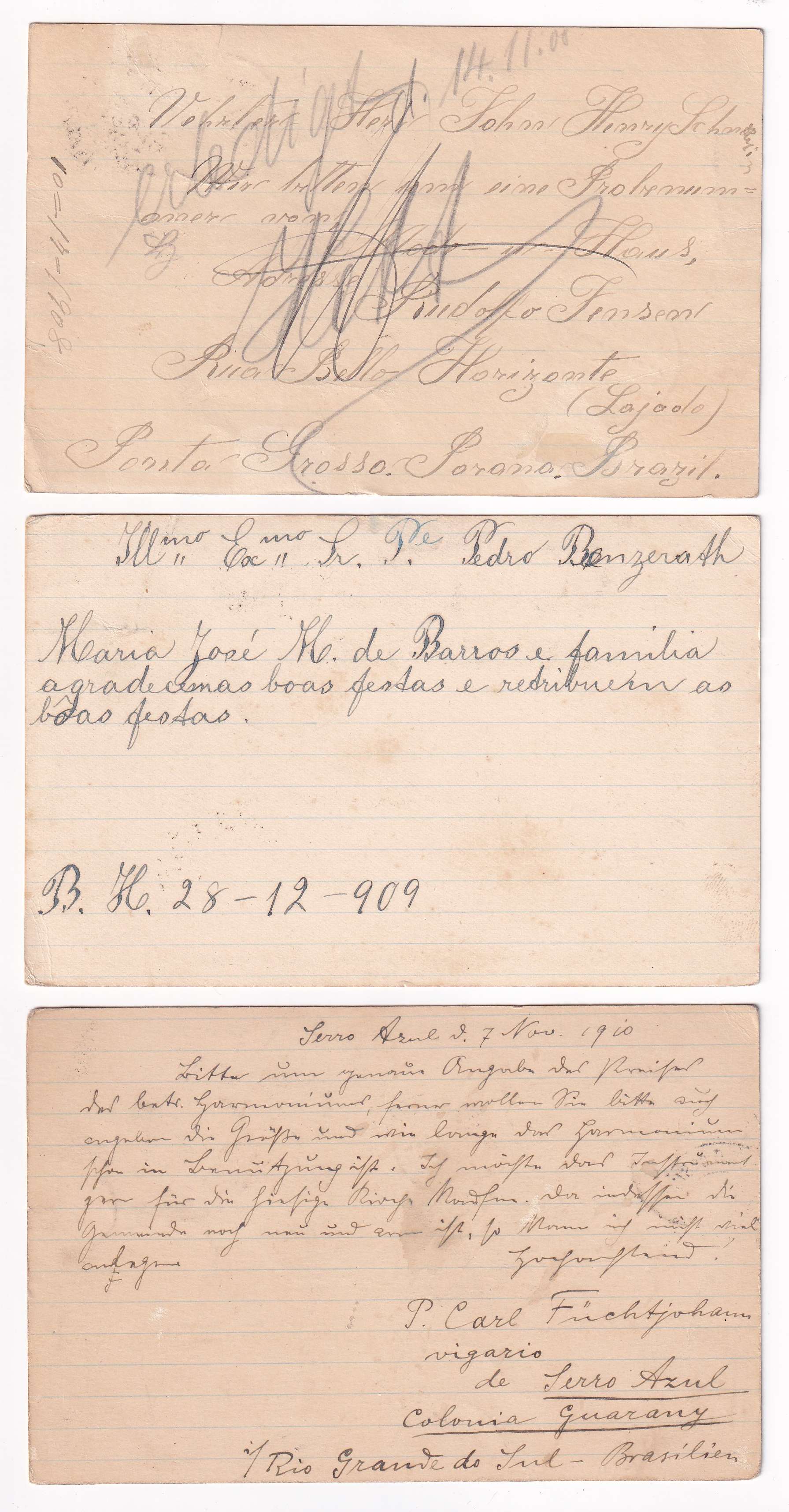 Brazil 1910 — Collection of 17 entires, several uprated & used domestically, to USA, Canada or Europe