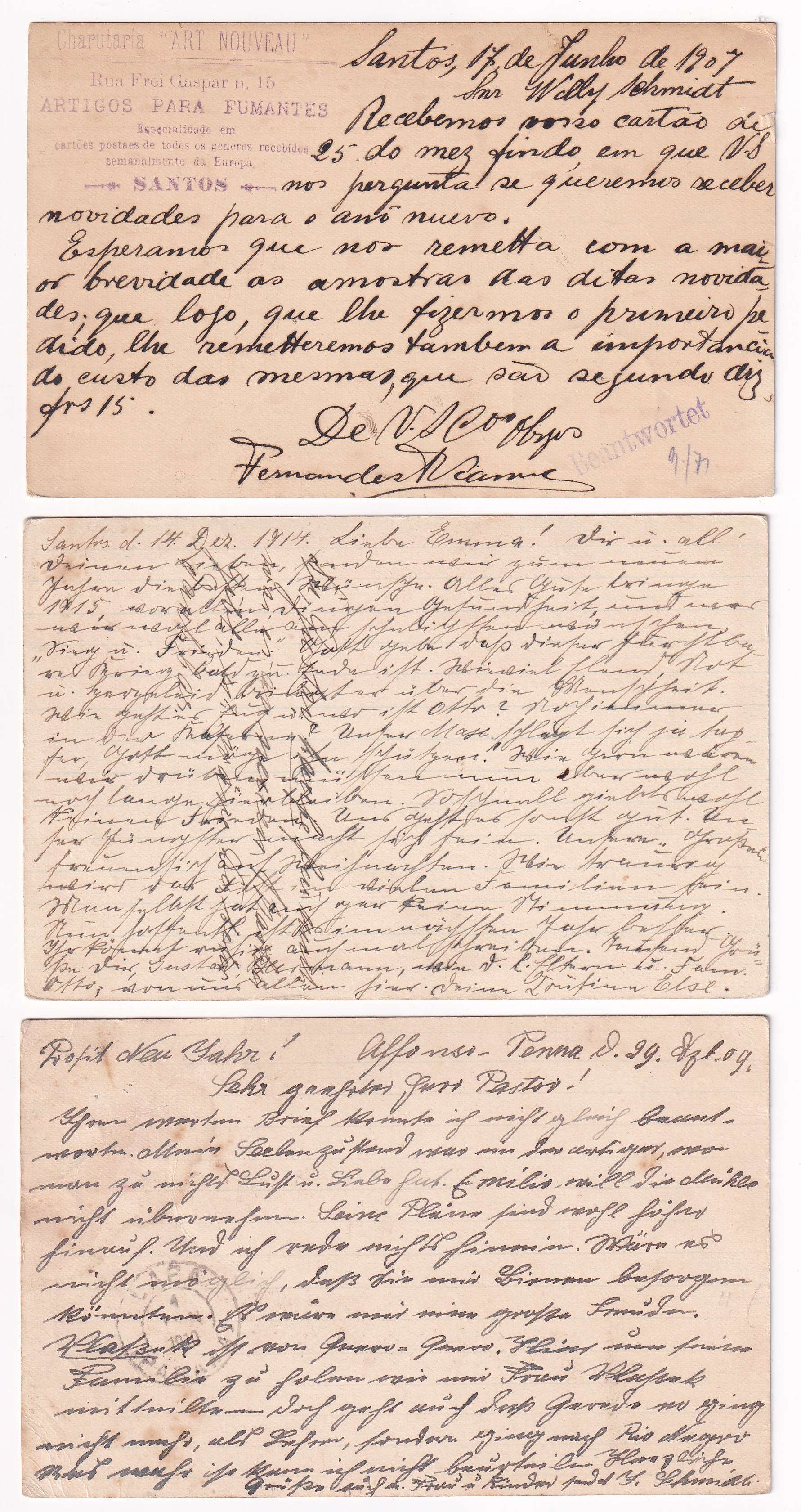 Brazil 1910 — Collection of 17 entires, several uprated & used domestically, to USA, Canada or Europe