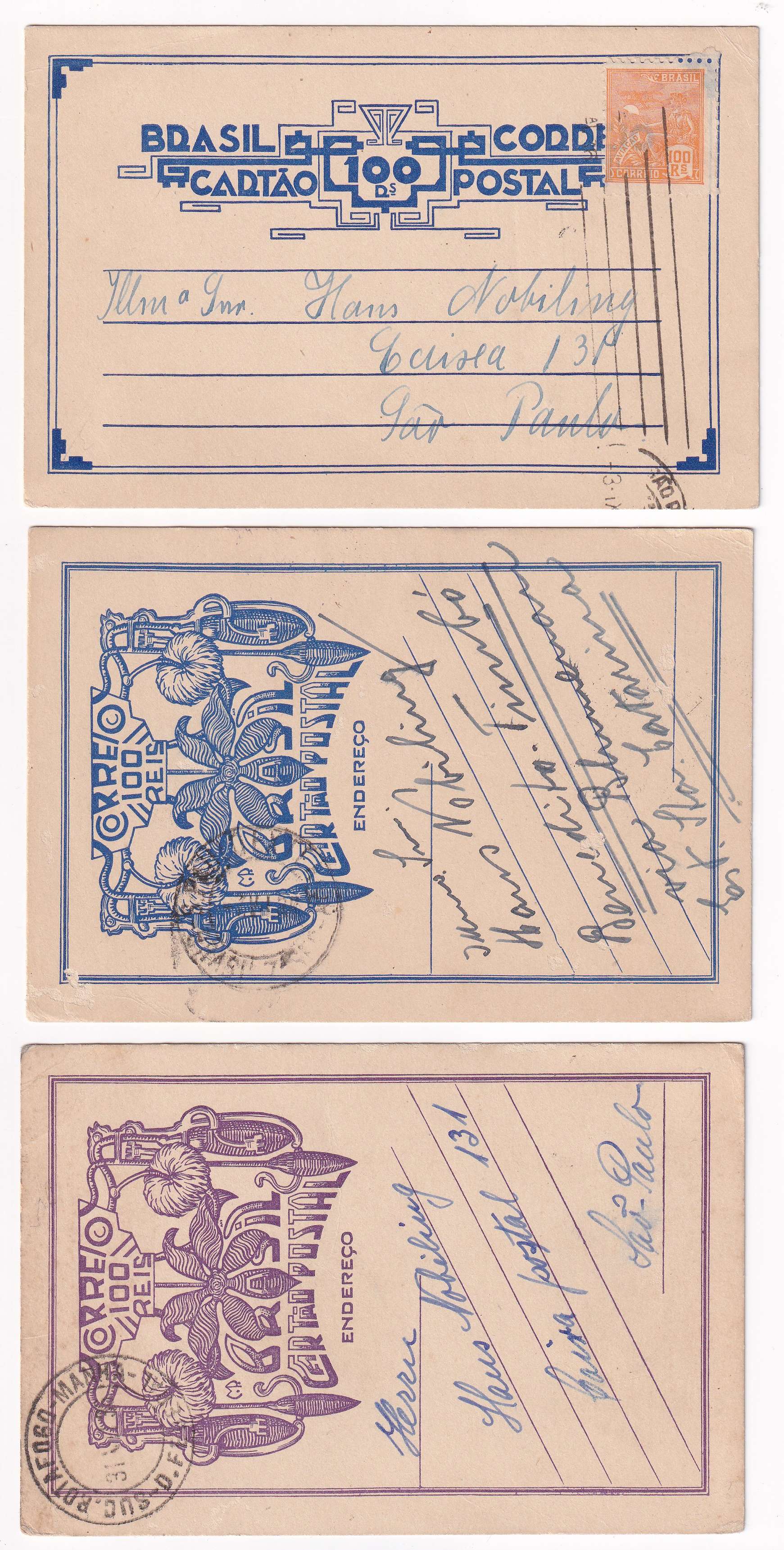 Brazil 1935 — Rhm Bp-144, Bp-150 & Bp-151