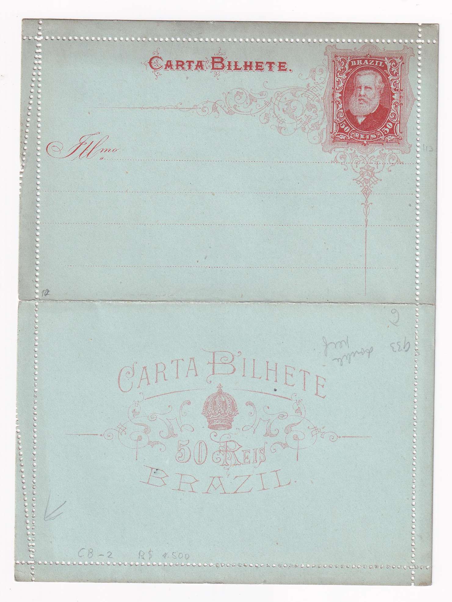 Brazil 1884 — Letter Card
