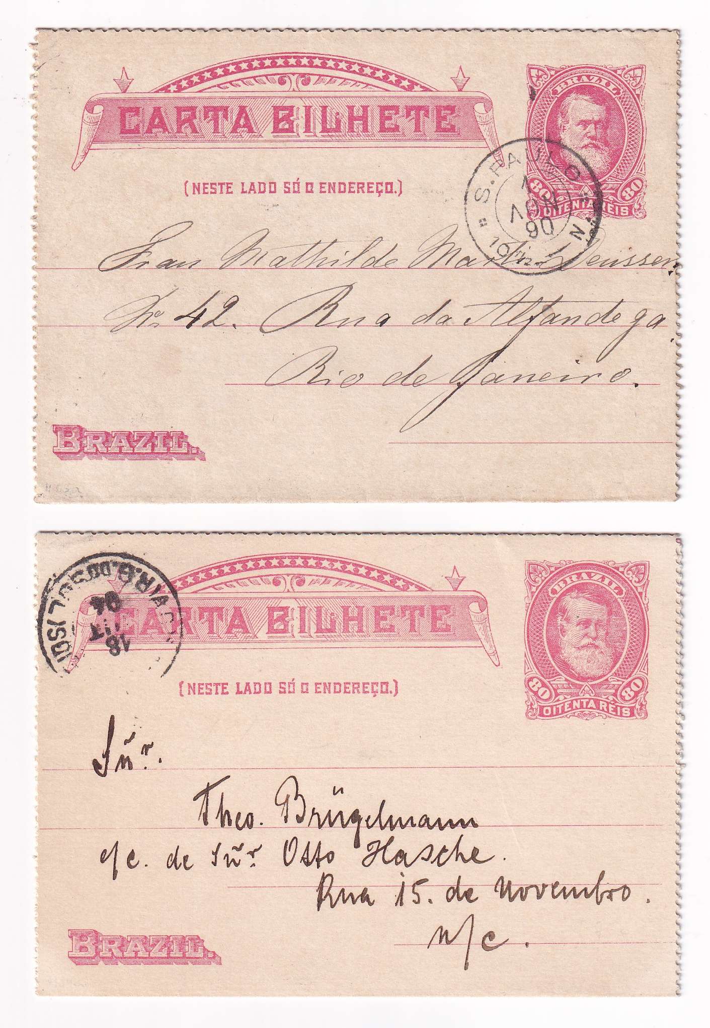 Brazil 1889 — Letter Cards