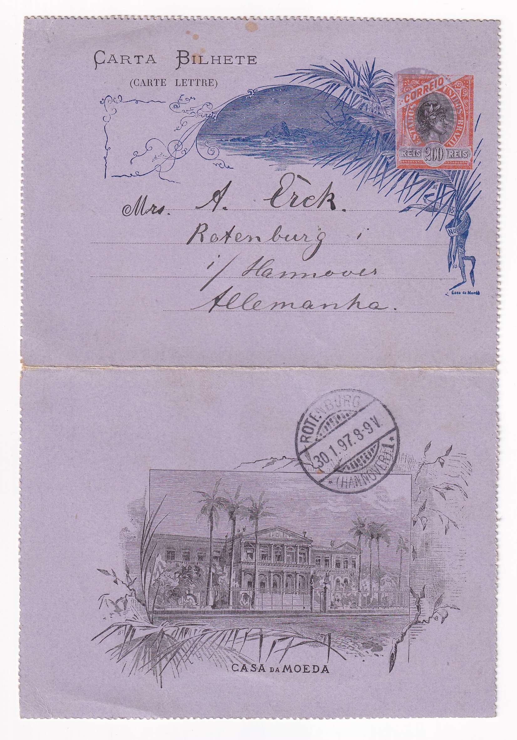 Brazil 1897 — Letter Cards