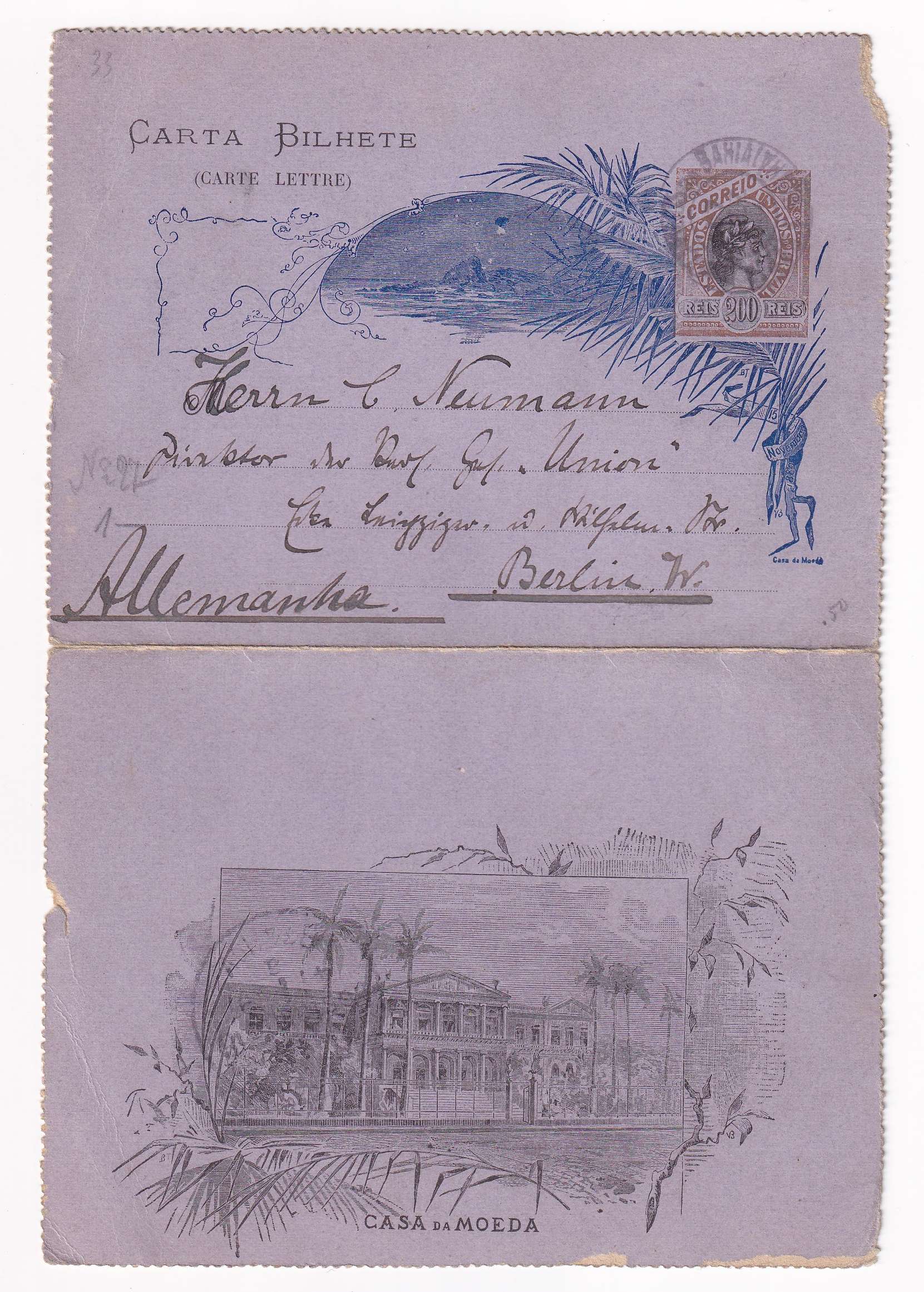 Brazil 1897 — Letter Cards