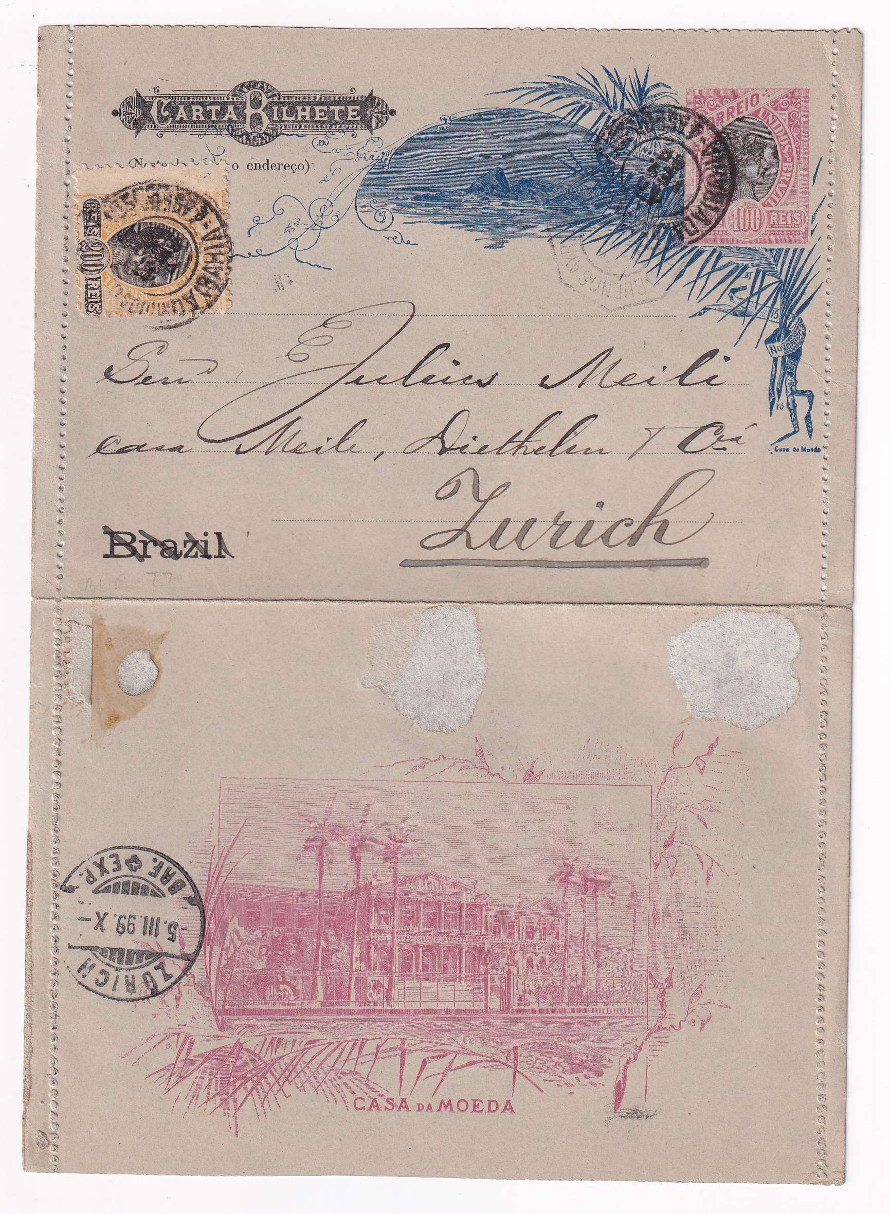 Brazil 1899 — Letter Cards