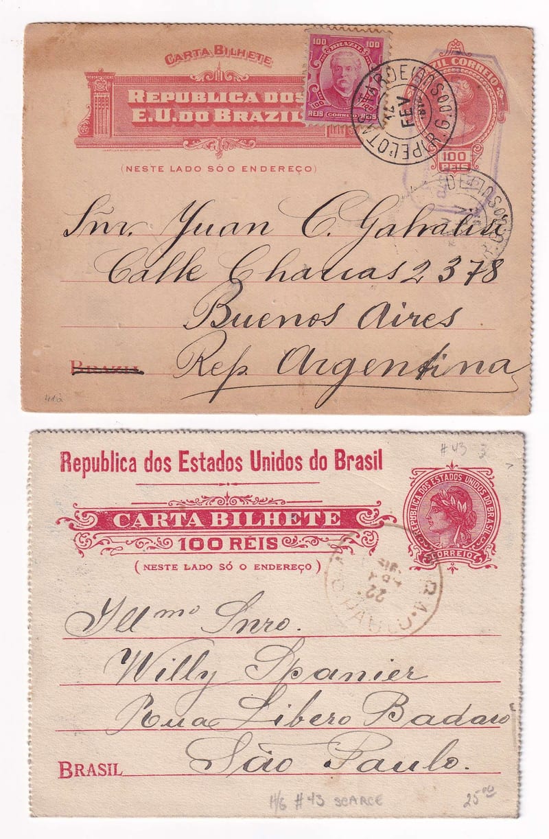 Brazil 1908 — Letter Cards