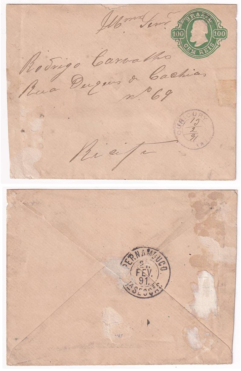 Brazil 1891 — Envelope