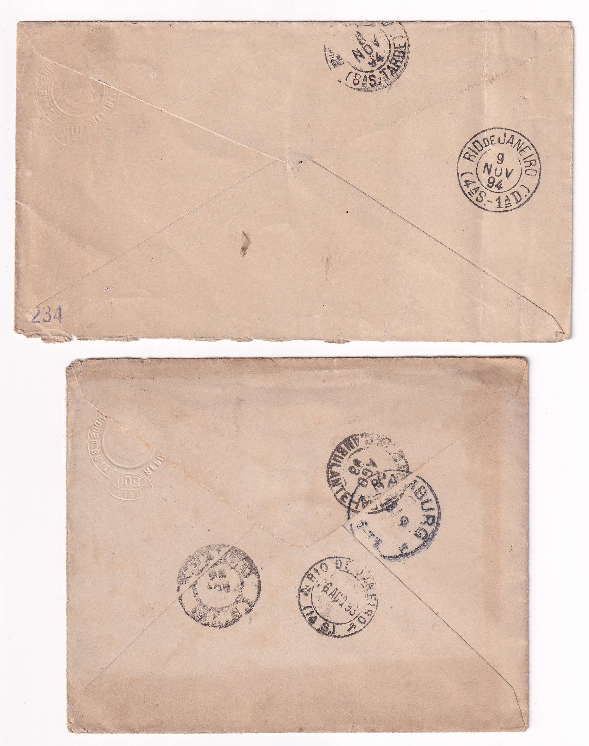 Brazil 1894 — Envelopes