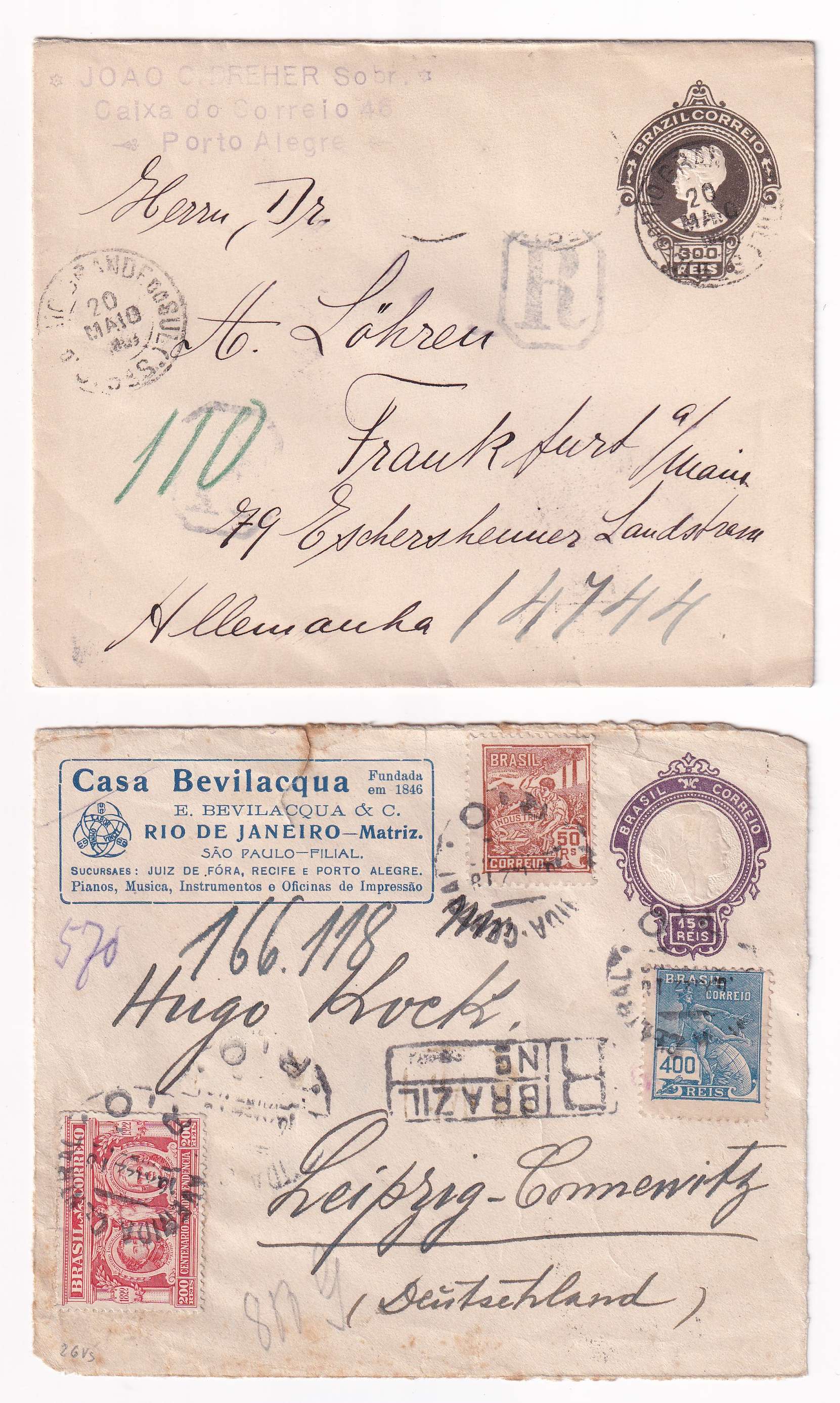 Brazil 1894 — Envelopes