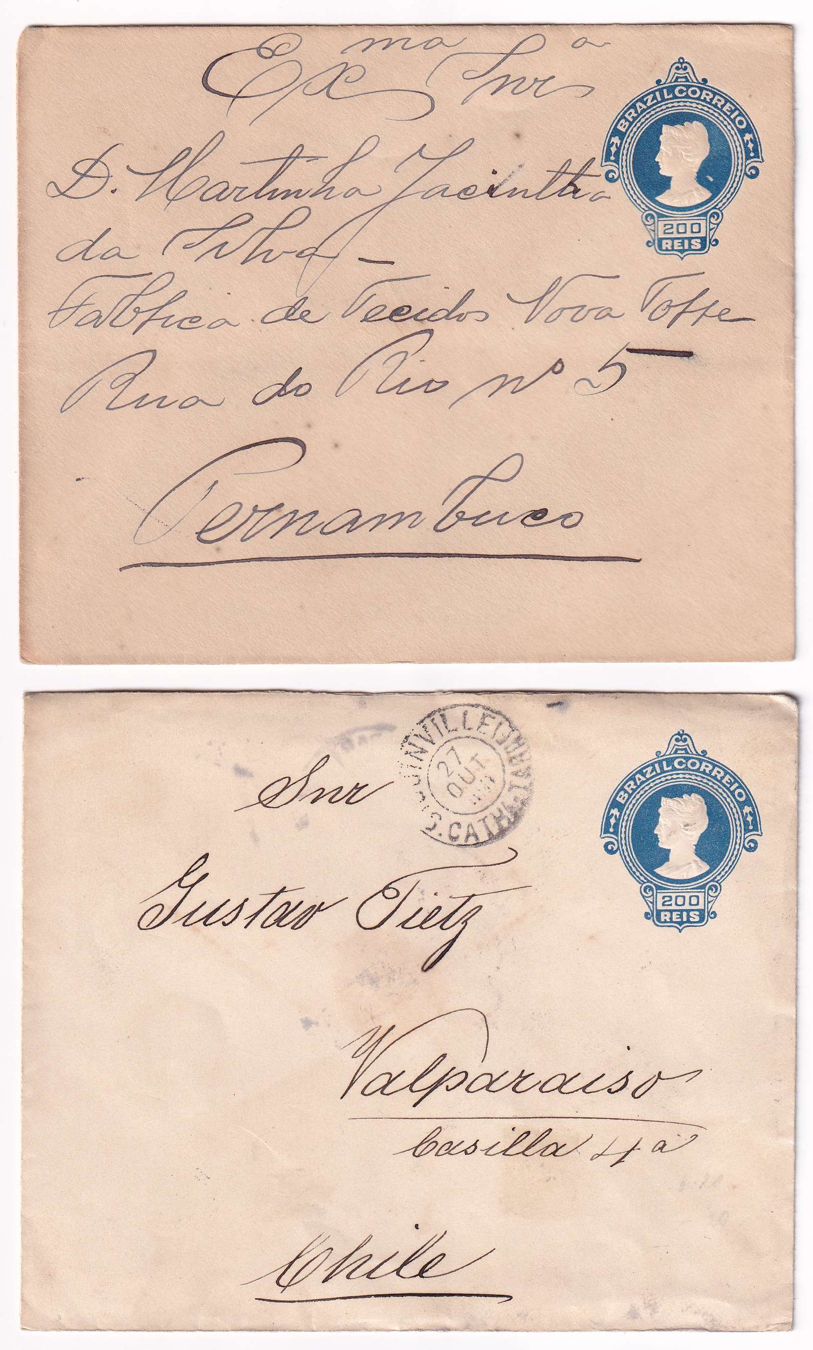 Brazil 1907 — Envelopes