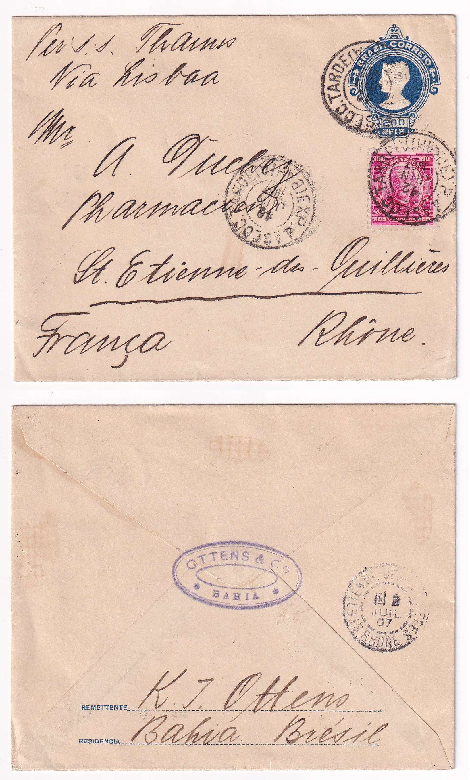 Brazil 1907 — Envelopes