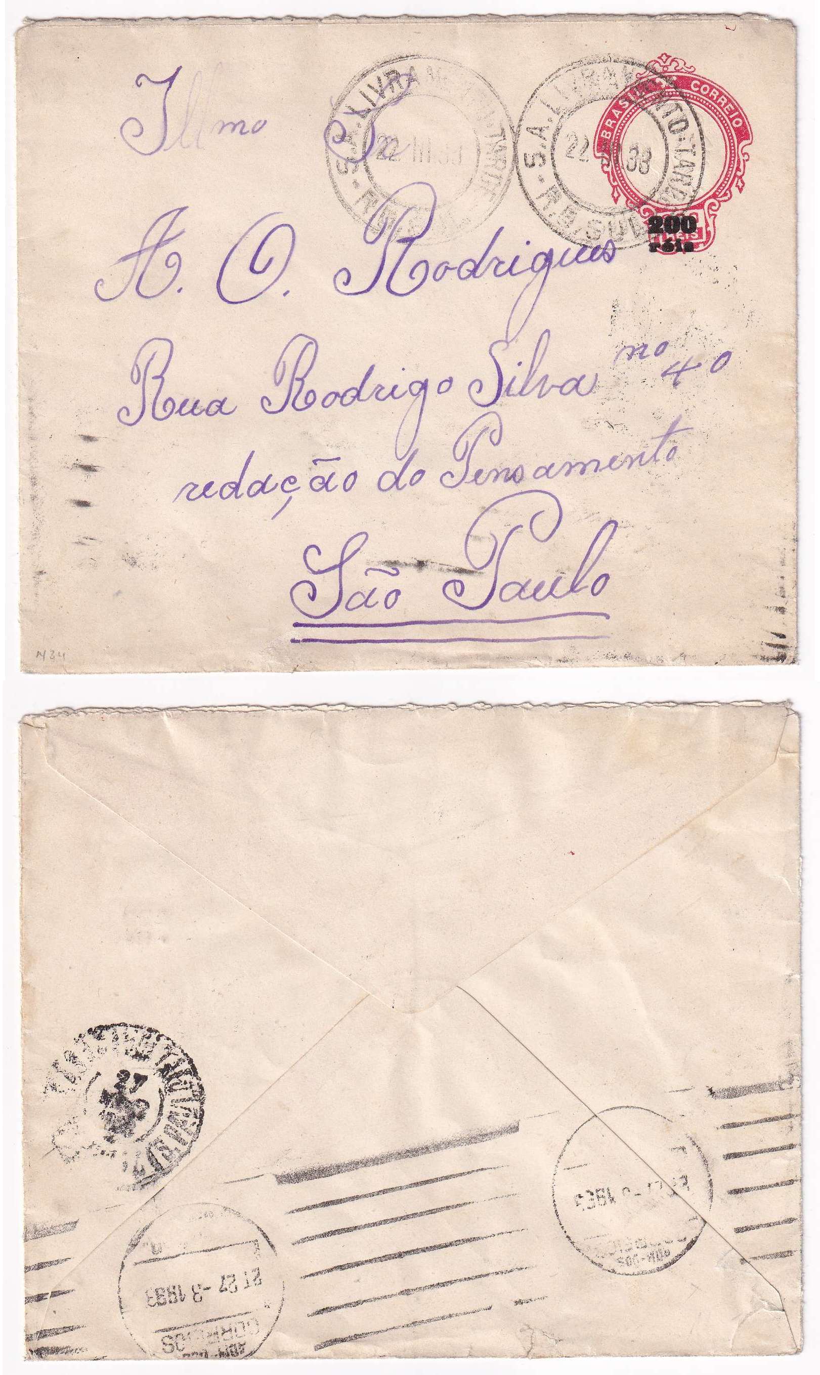 Brazil 1938 — Envelope