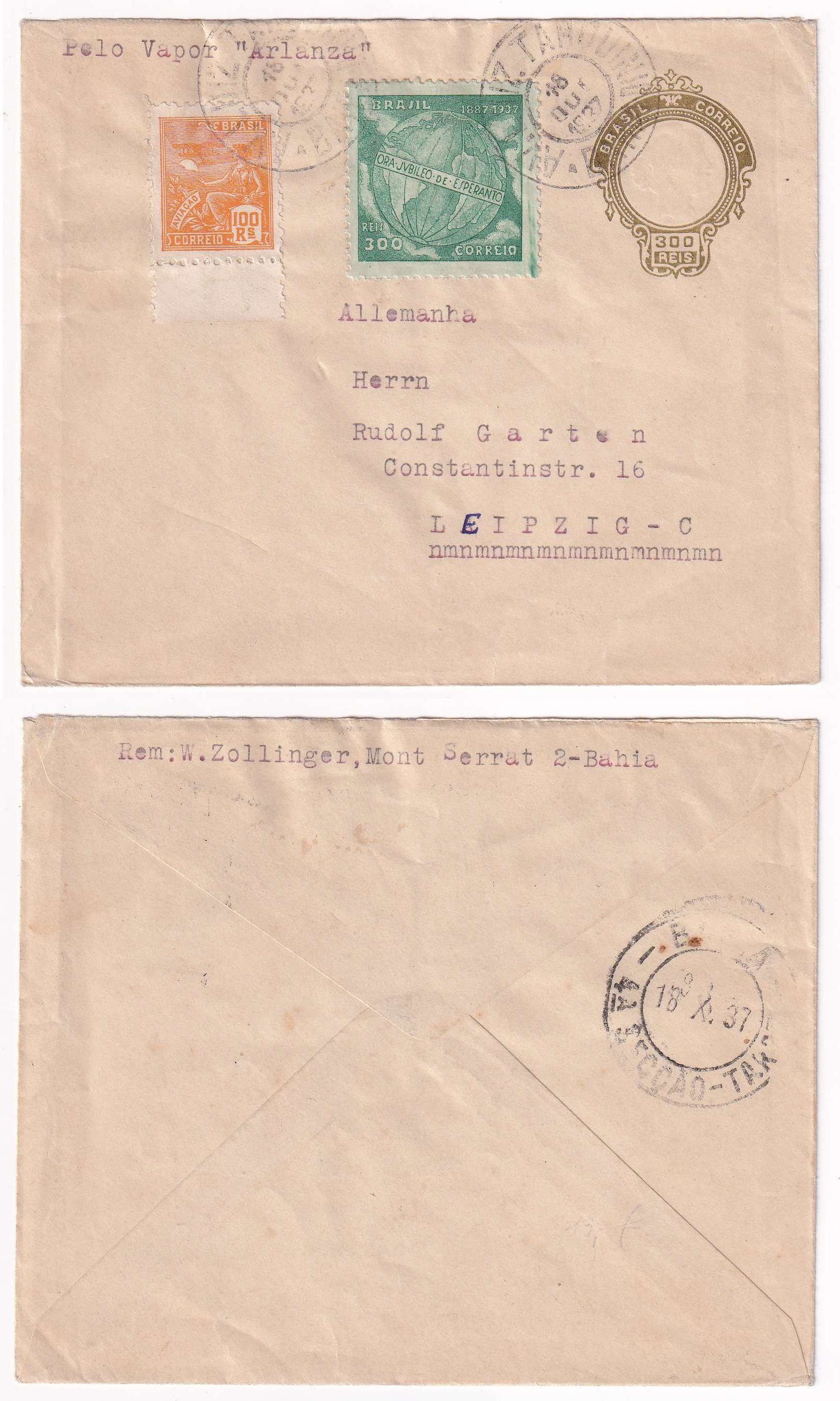 Brazil 1937 — Envelope