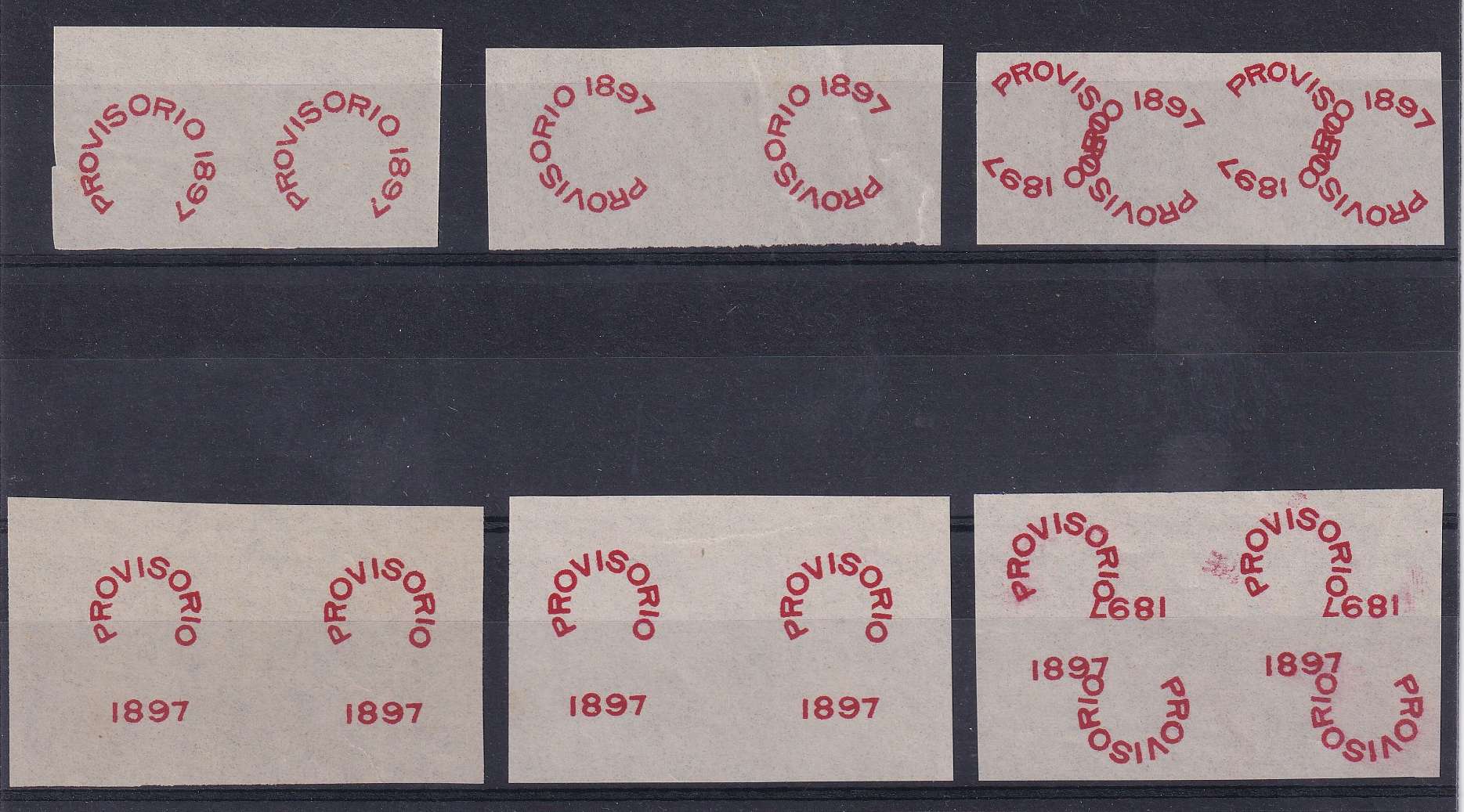 Uruguay 1897 — Provisional issue