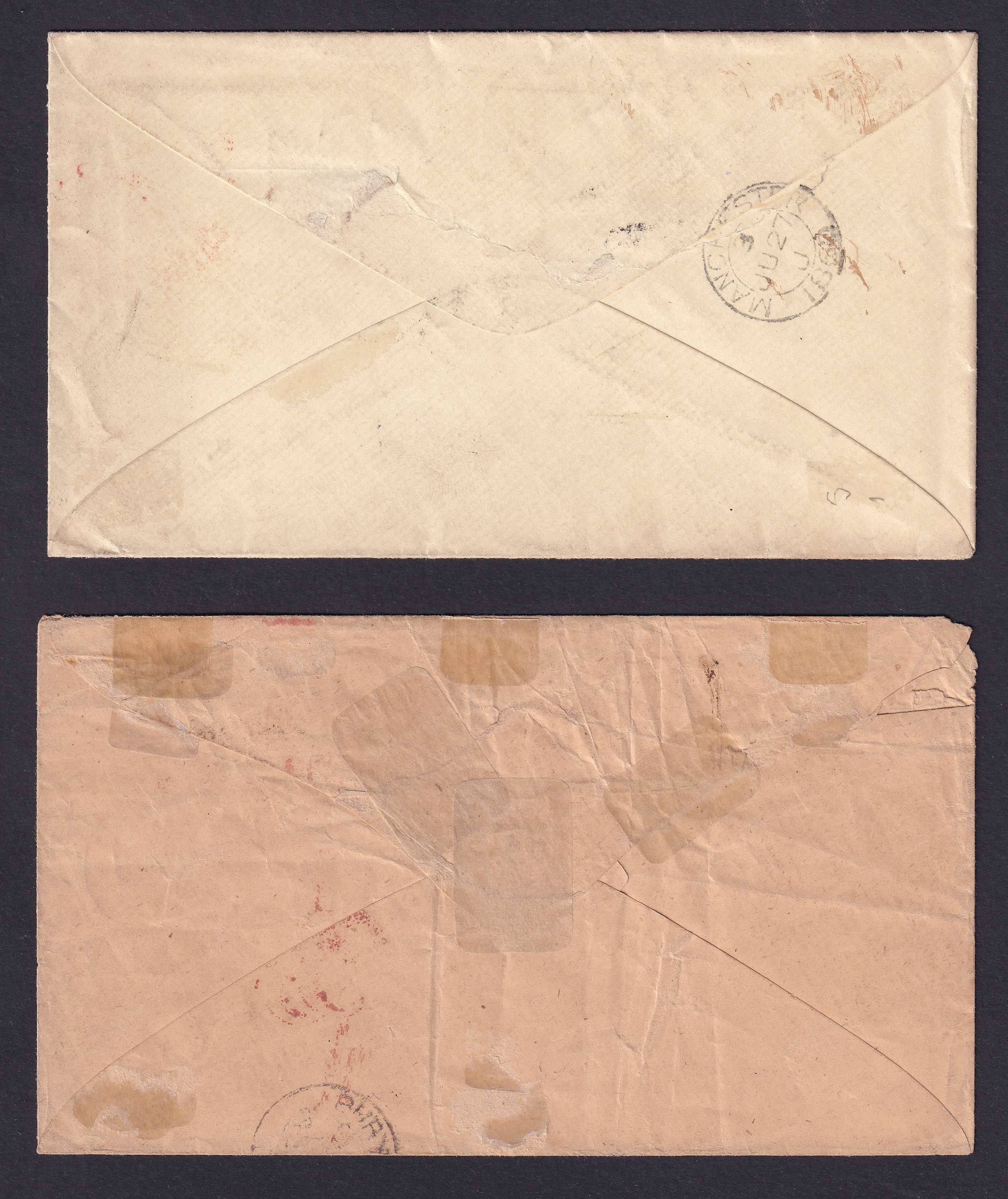 United States 1859 — Two covers with pairs of Scott 36